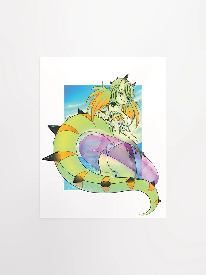 Hot Dino Girl Summer Poster product image (1)