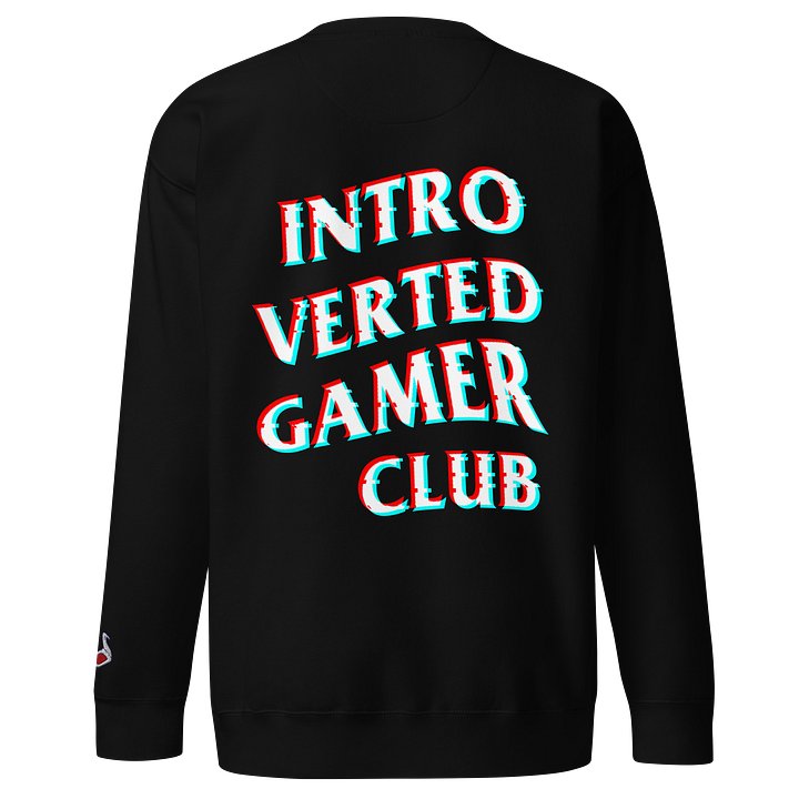 Introverted Gamer Club "anaglyph'd" sweatshirt product image (1)