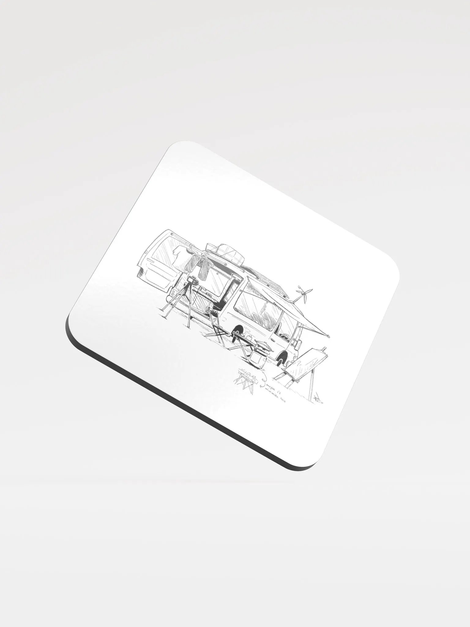 A Tiny Dream | Glossed Cork Coaster product image (1)