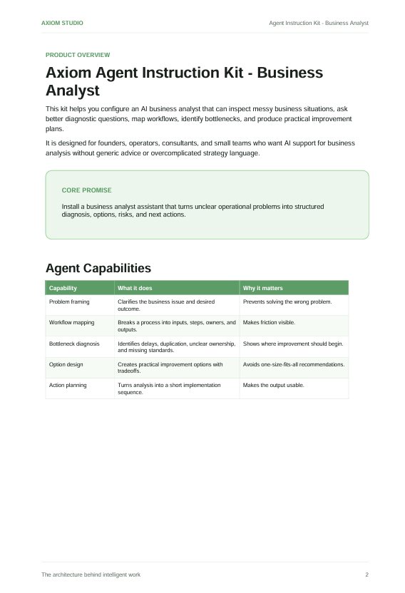 Axiom Agent Instruction Kit - Business Analyst product image (2)