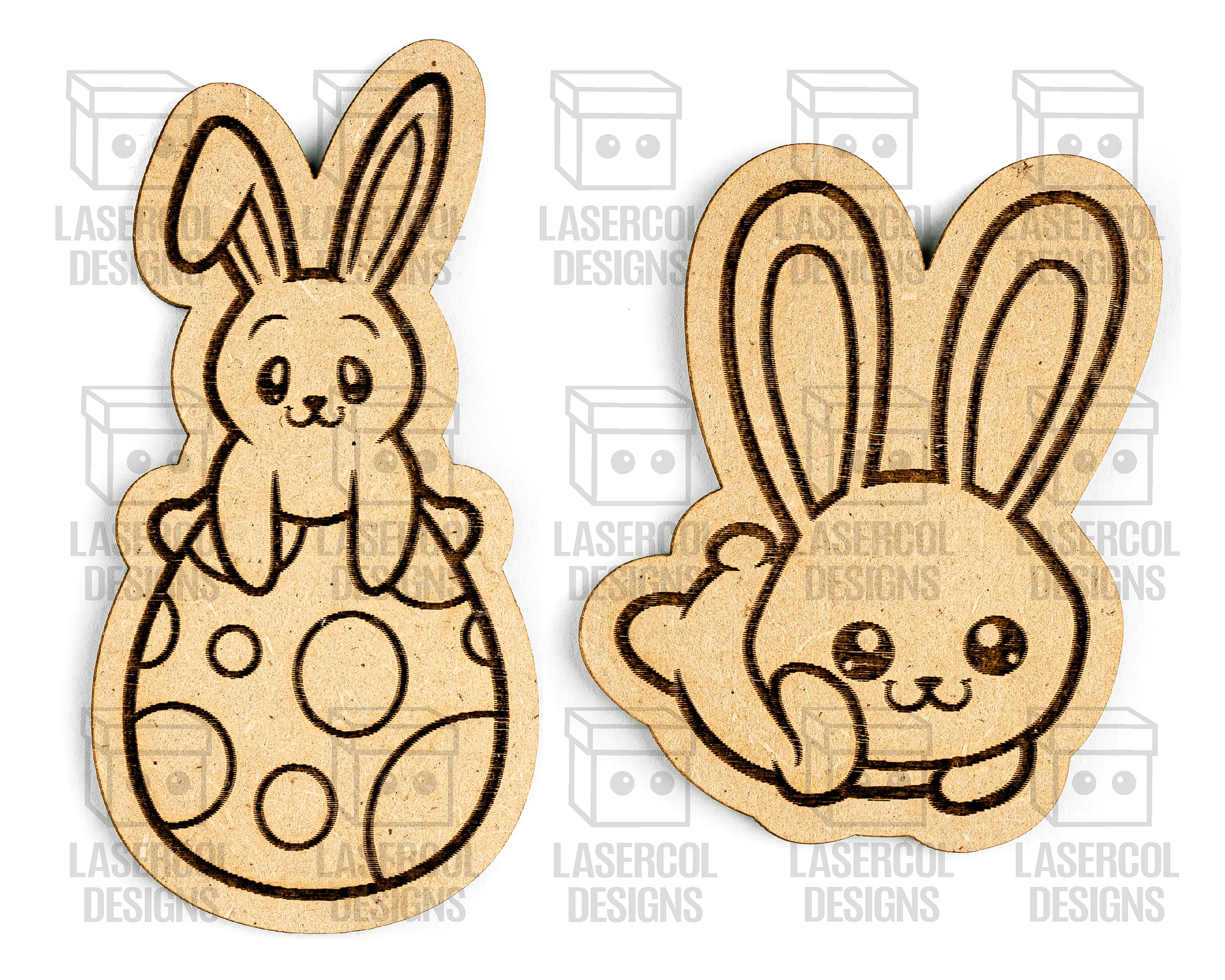 Easter Bunny Paint Kit DIY Cut Outs Set 4 - Laser Cut Files product image (4)