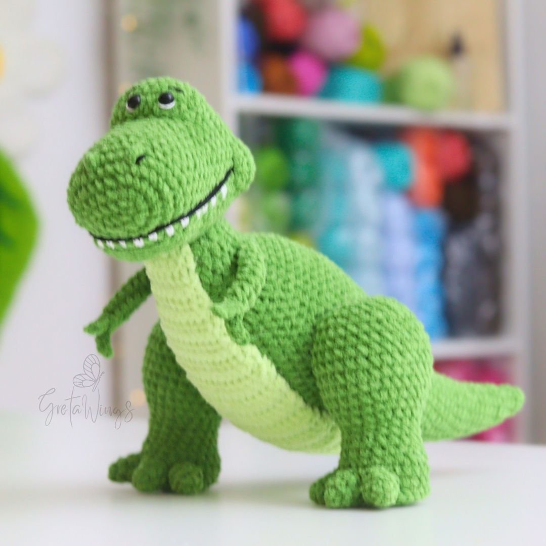 Patrón Amigurumi T-Rex de Crochet en Chenille - PREVENTA 25% Dto. product image (2)