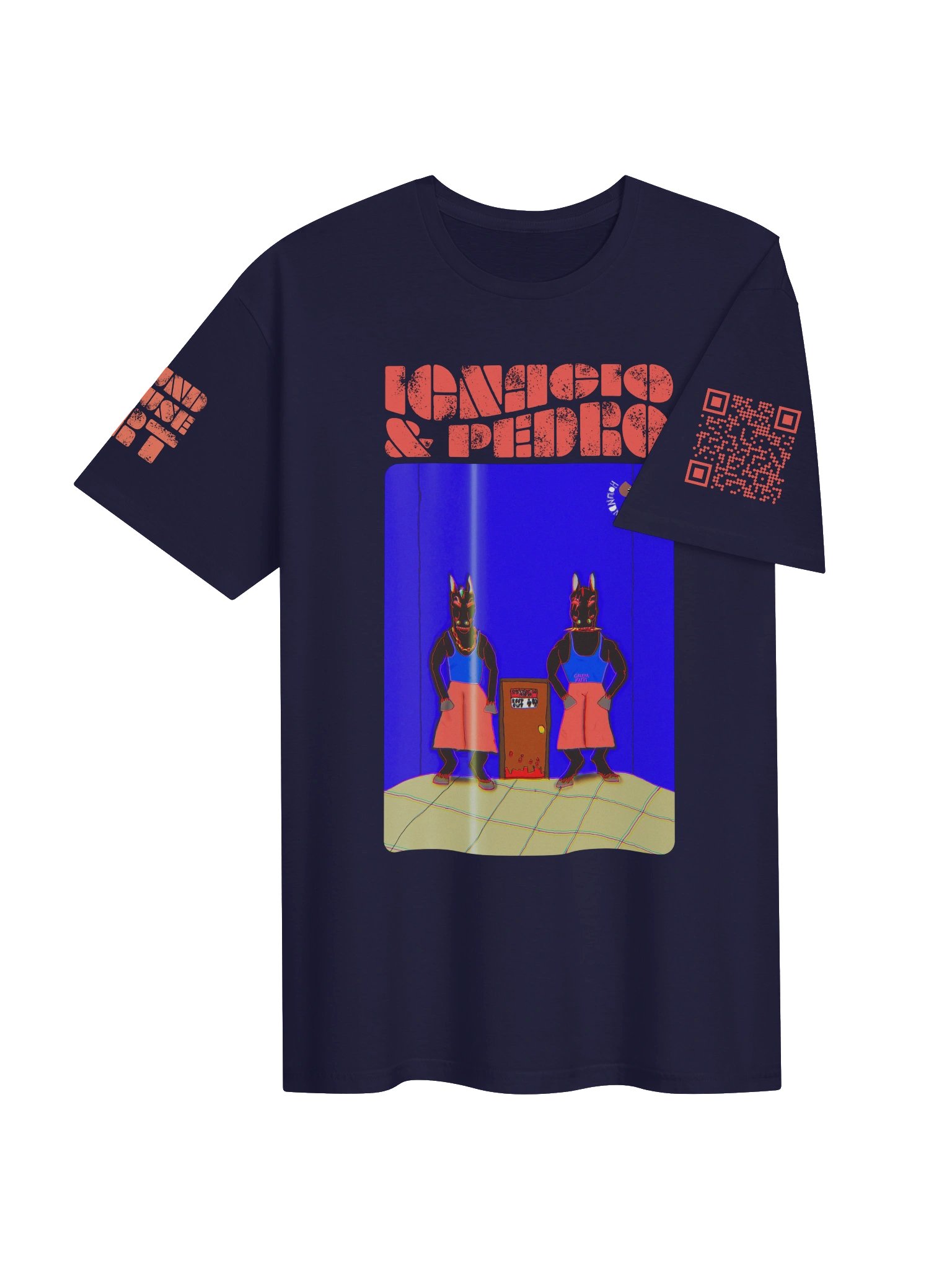 IGNACIO & PEDRO Neon Characters Graphic Tee product image (4)