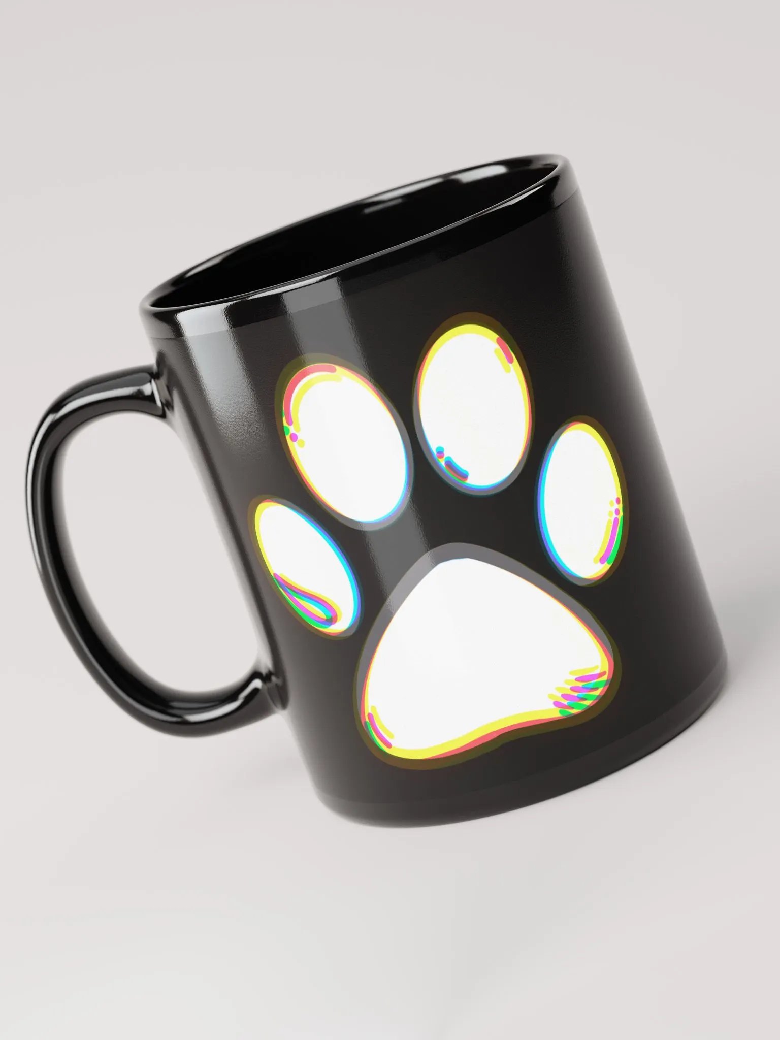 (Black) White Paw Mug product image (5)