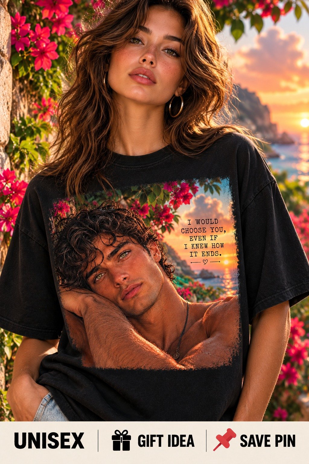 I Would Choose You Romantic T-Shirt | Emotional Love Quote Unisex Graphic Tee | Dark Romance Shirt | Anniversary Gift product image (1)