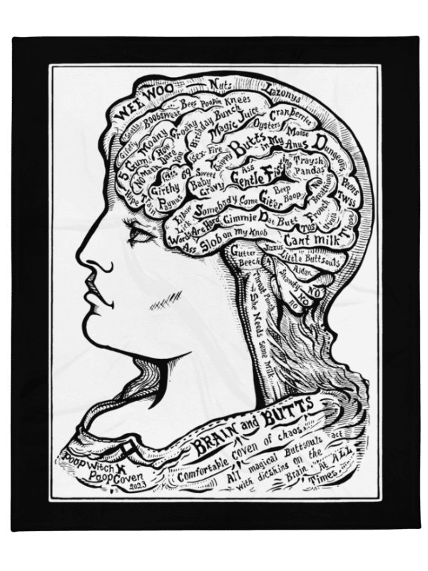On The Brain OG Fleece Blanket product image (1)