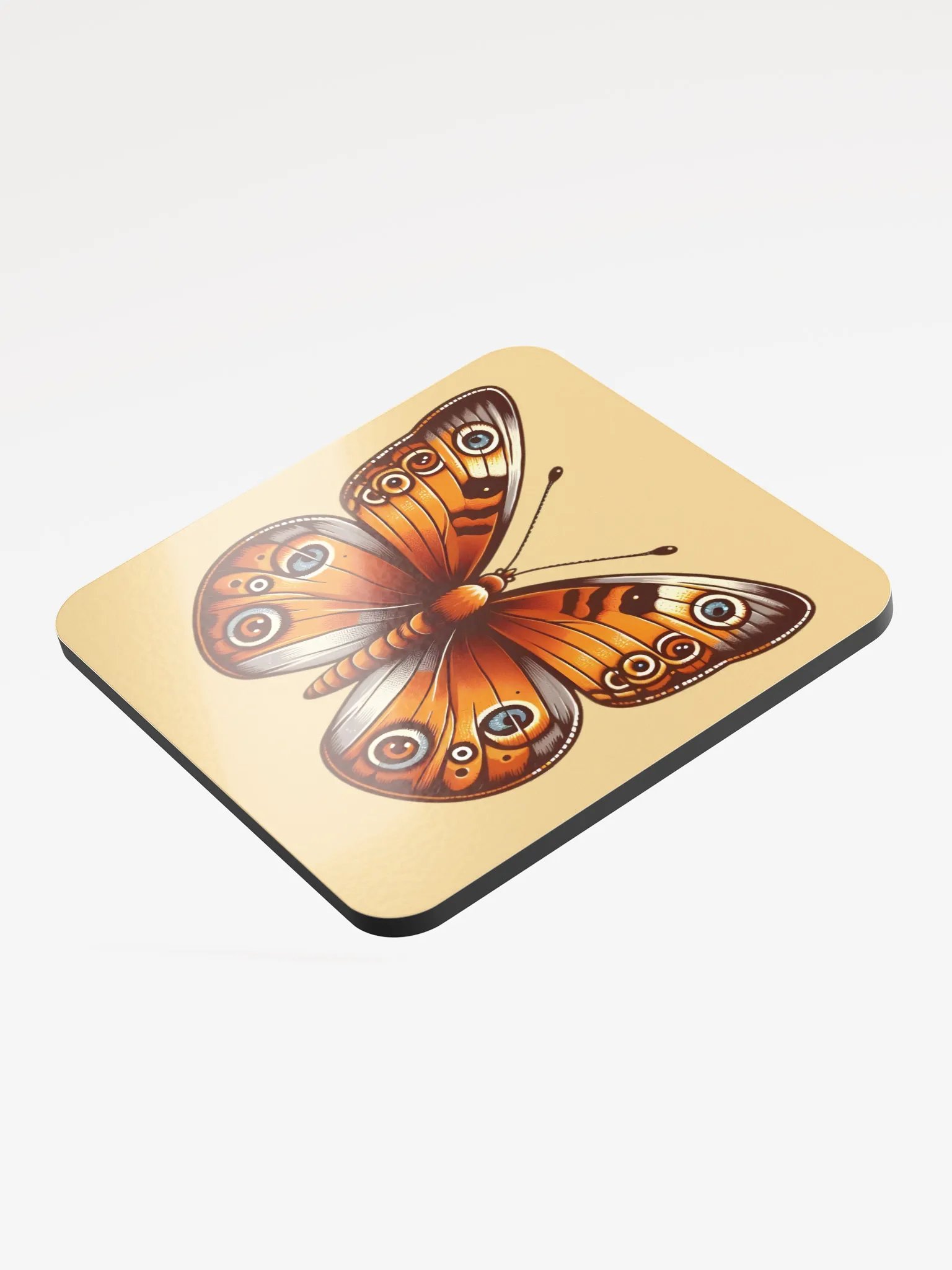 Orange Monarch Butterfly Cork Coaster product image (3)