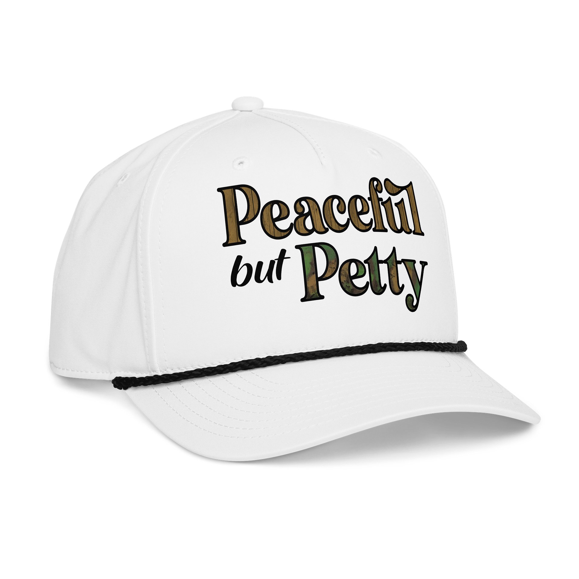 Peaceful But Petty Braided Rope Cap product image (4)