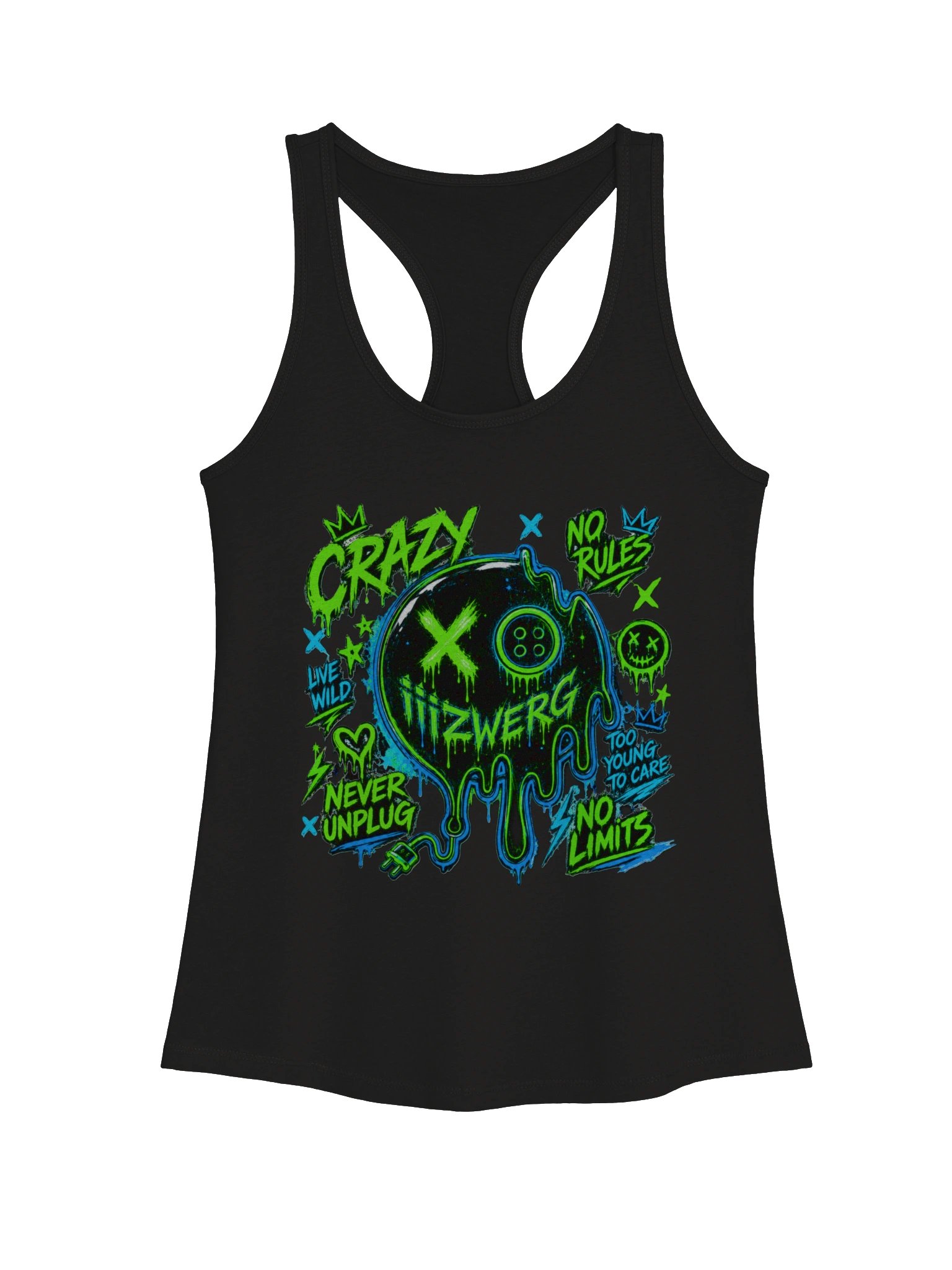 Melted Chaos Tank Top GREEN product image (1)