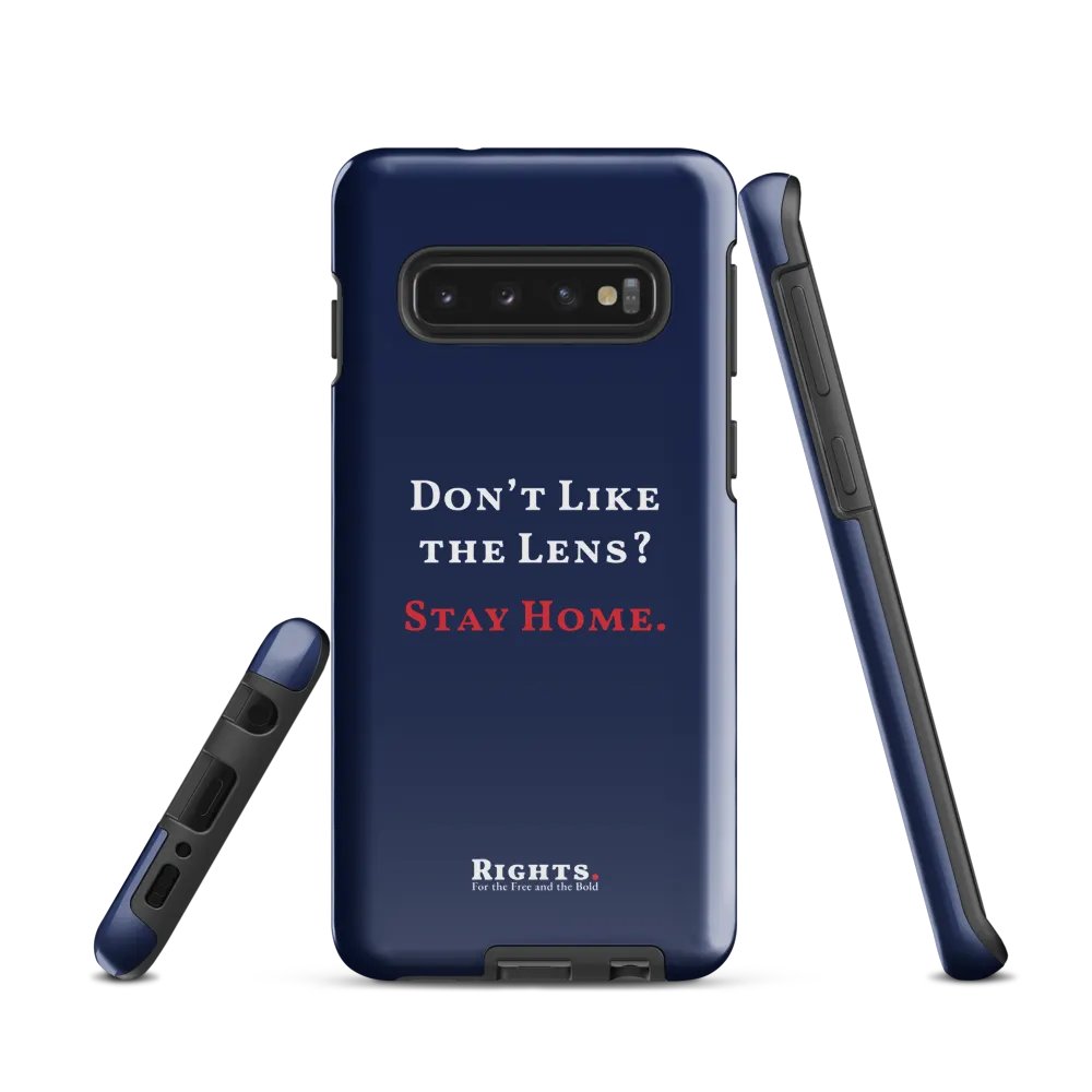 Don't Like the Lens? Stay Home. Samsung® Tough Case in Blue product image (1)