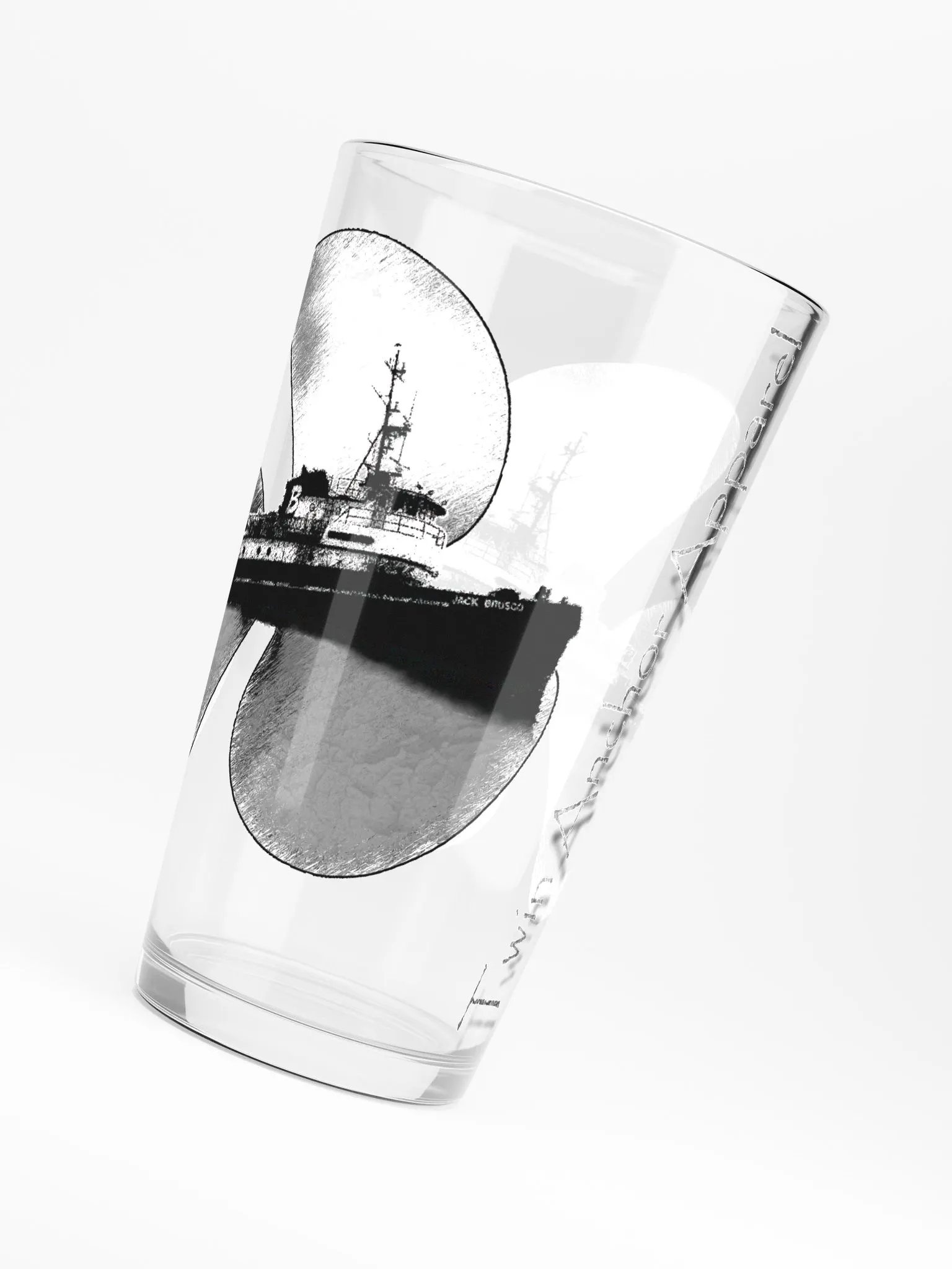 Red Twin Anchor Marco tug 16oz Pint Glass product image (6)
