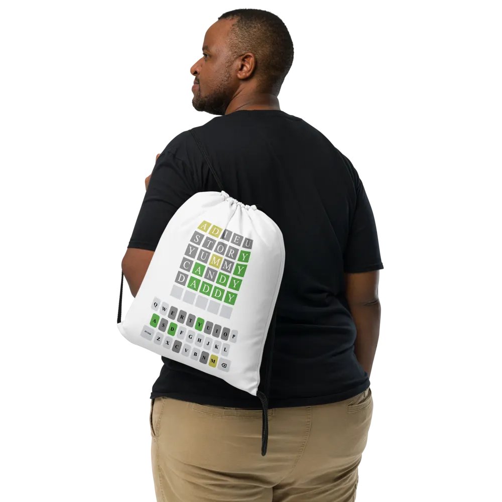 Wordle Drawstring Bag product image (6)