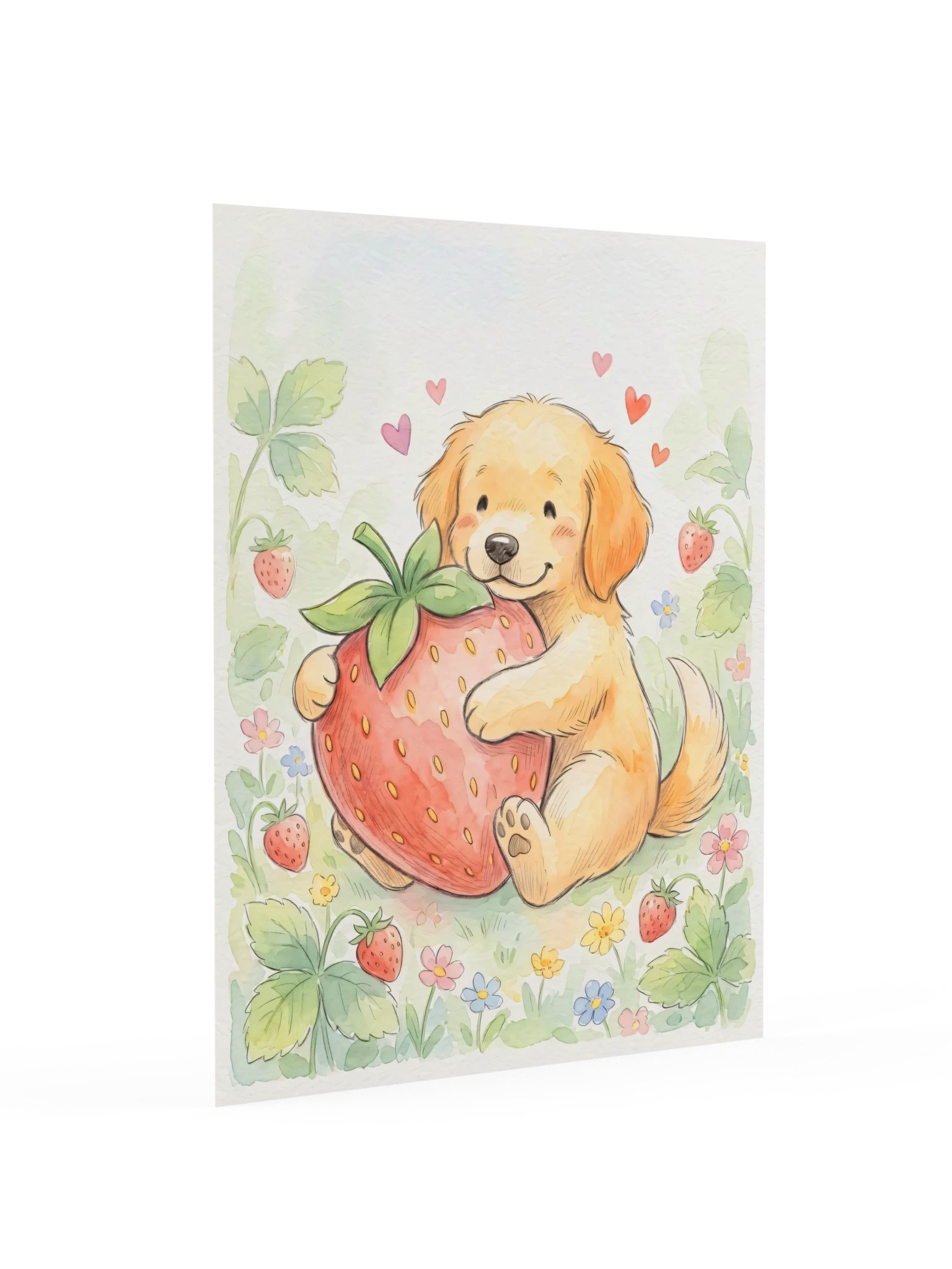 Strawberry Hug Golden Poster product image (16)