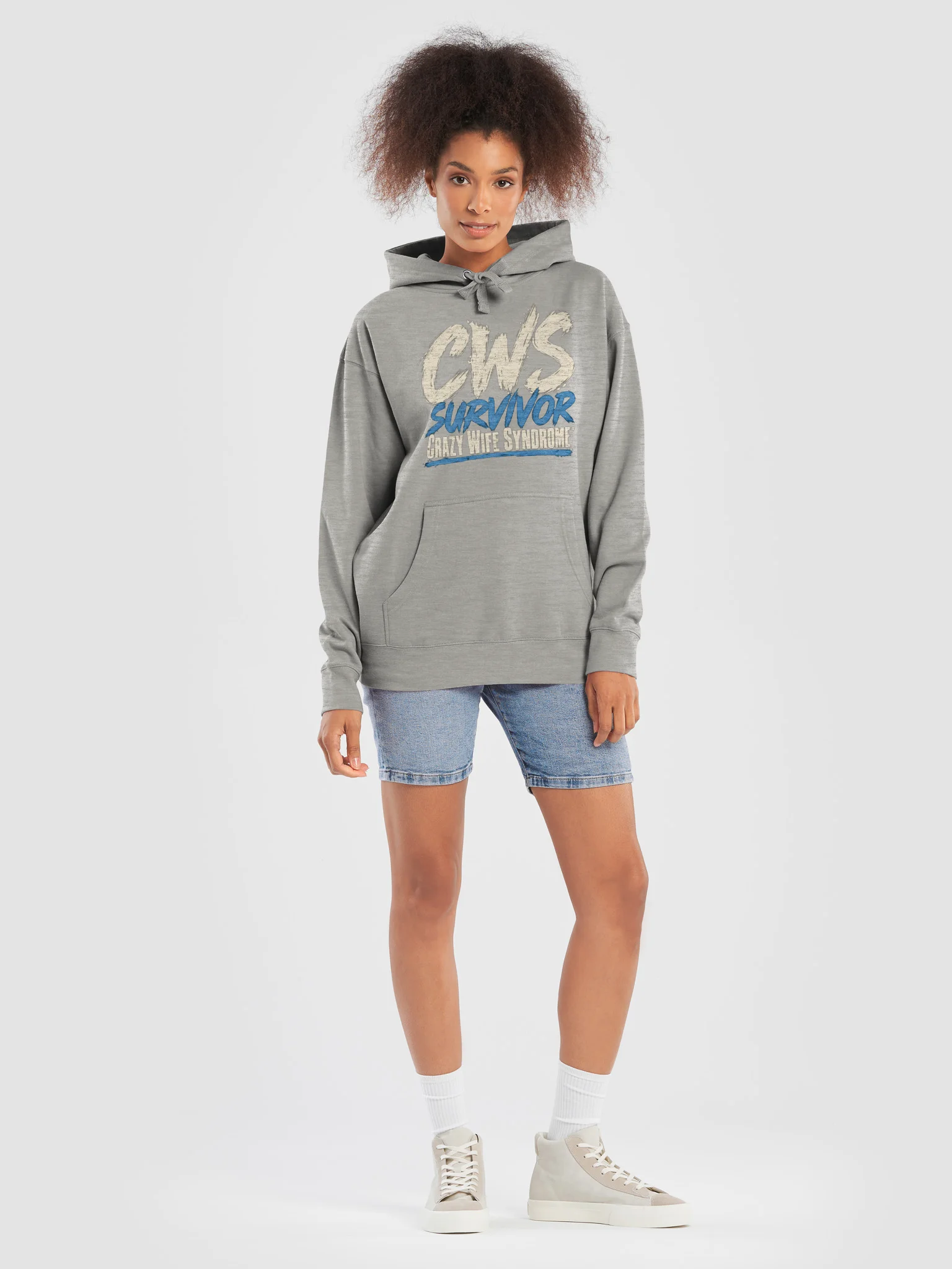 CWS Survivor Hoodie — Crazy Wife Syndrome™ | Carbon Grey product image (7)