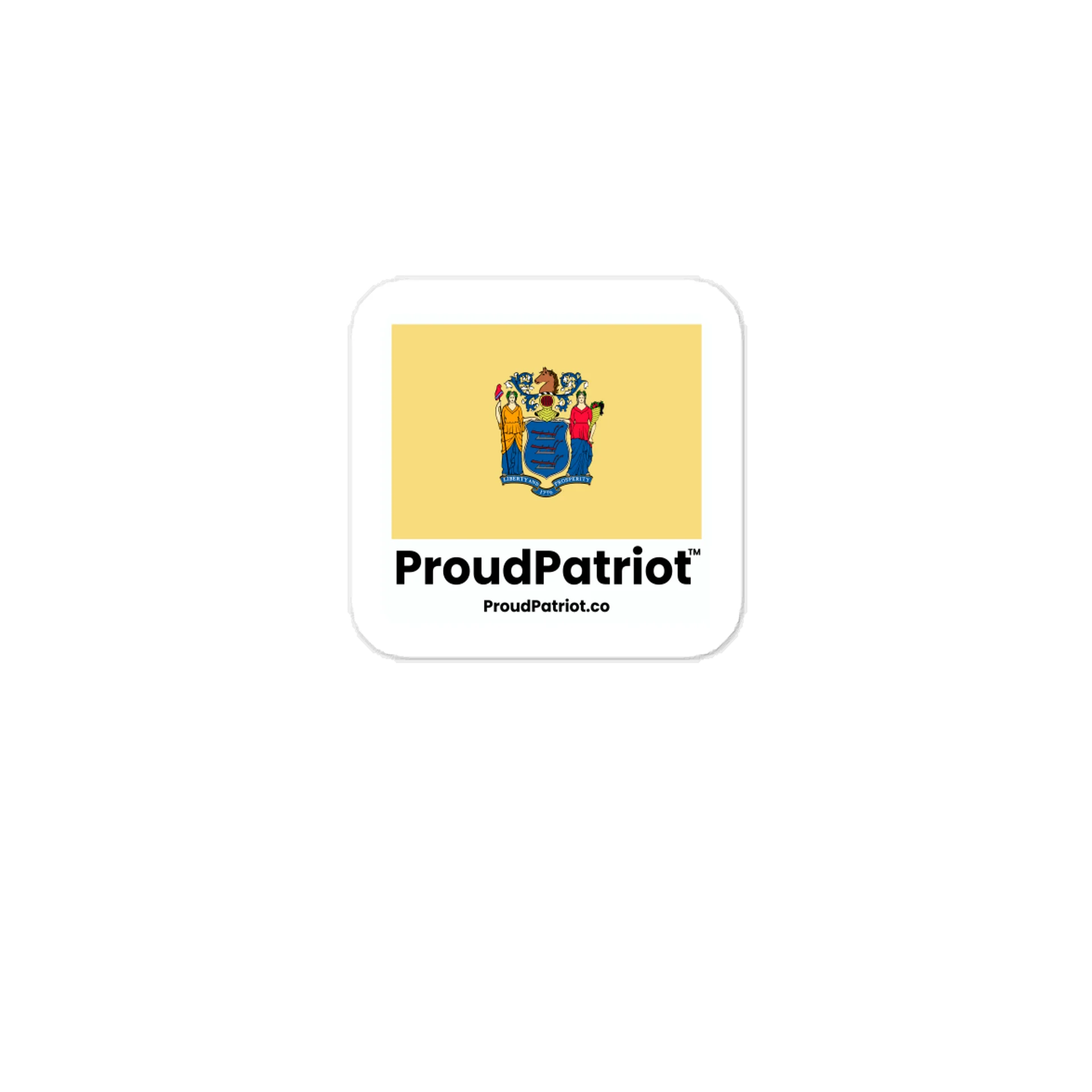 New Jersey State Flag Vinyl Sticker product image (1)
