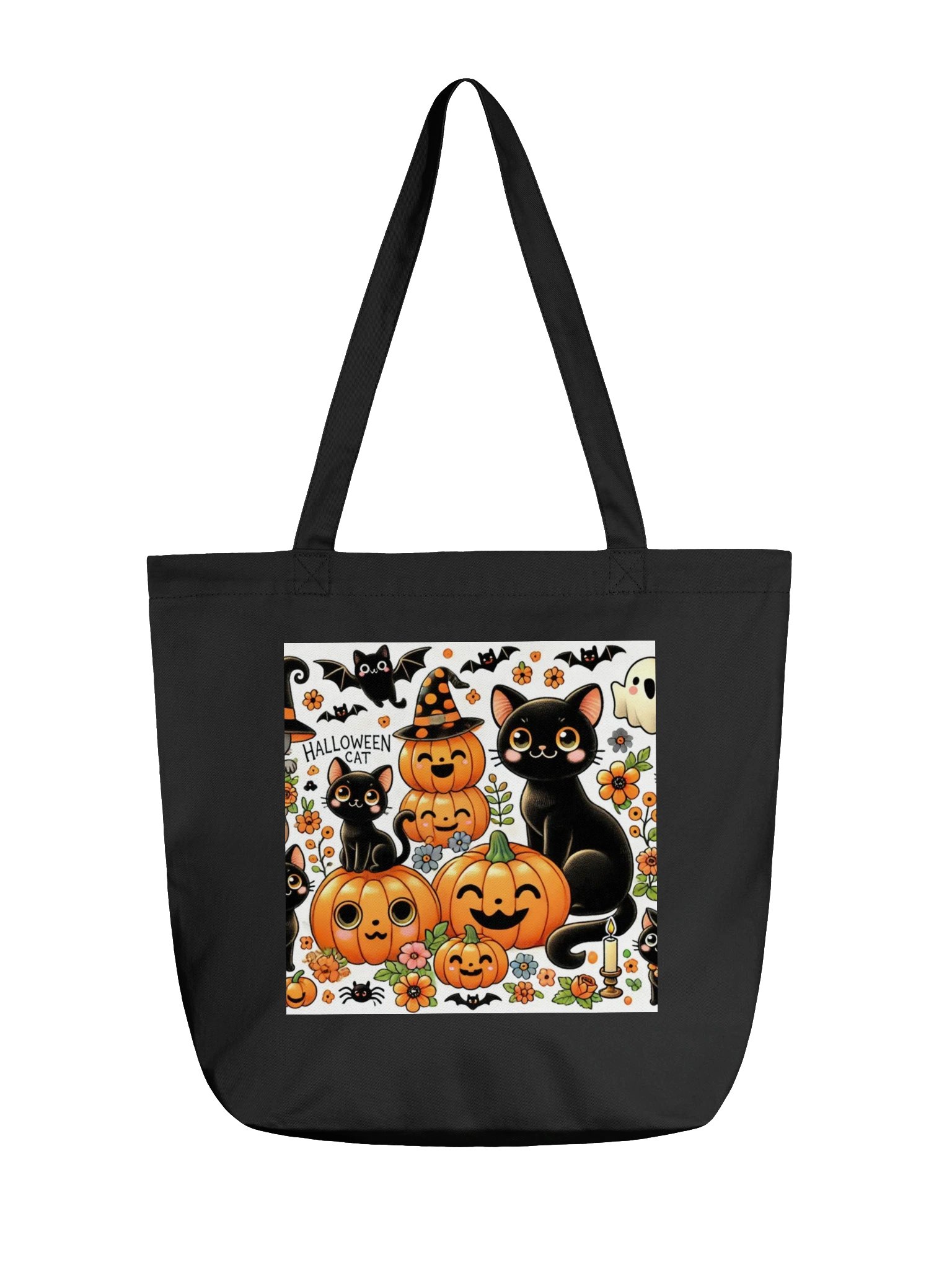Cute Halloween Black Cat Tote Bag product image (2)