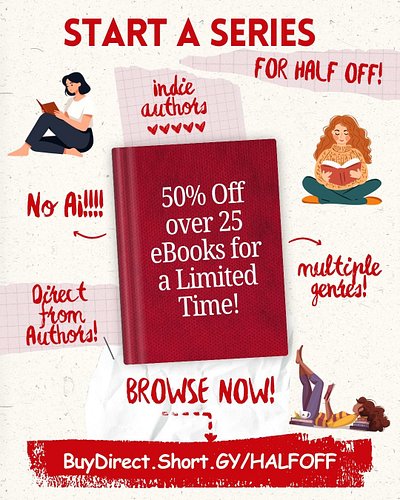 Looking for your next weekend read?

📚𝐒𝐭𝐚𝐫𝐭 𝐚 𝐒𝐞𝐫𝐢𝐞𝐬 𝐟𝐨𝐫 𝟏/𝟐 𝐎𝐟𝐟!📚

Ready for your next summer binge read? Download over 25 e...