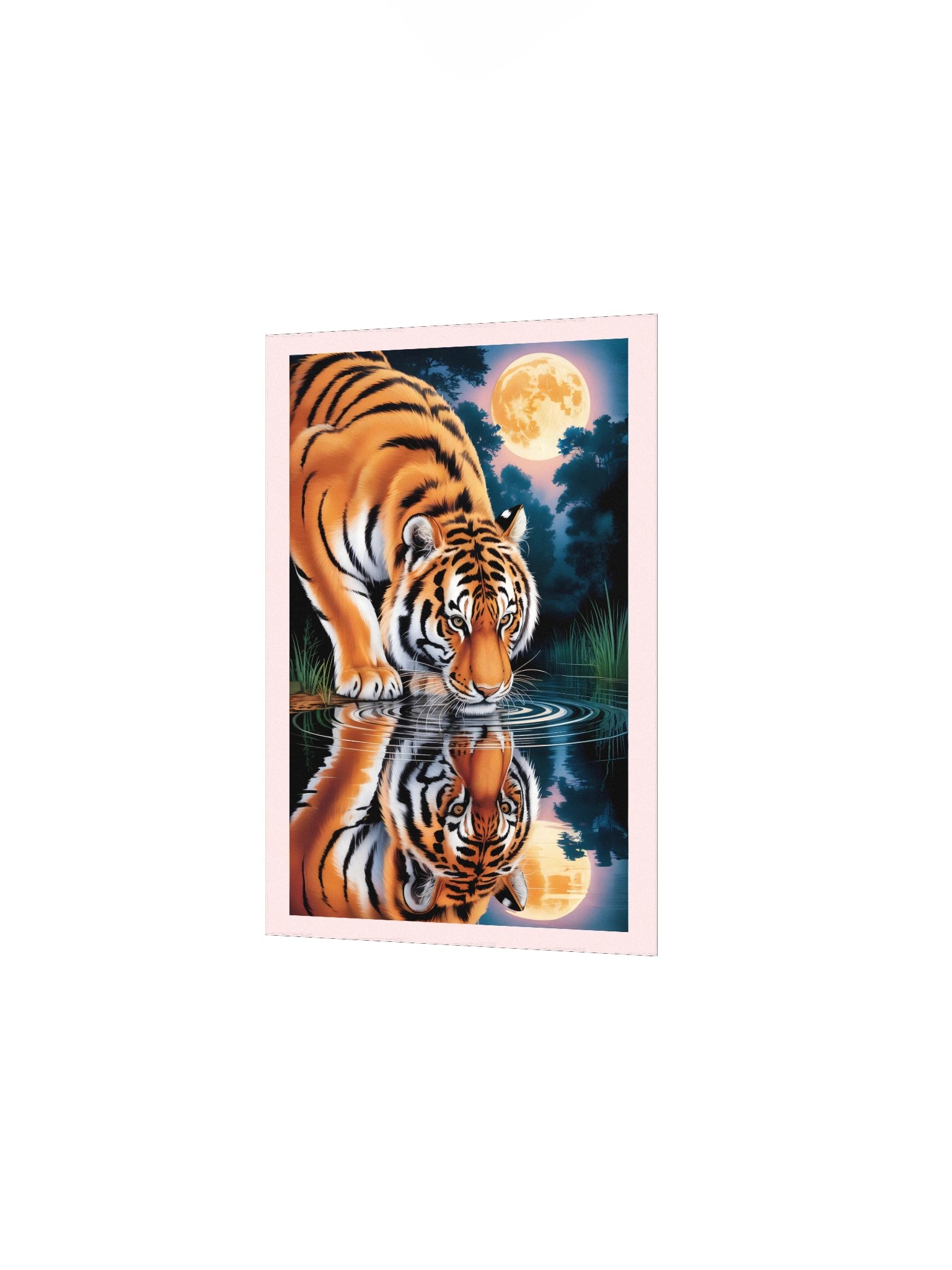 Moonlit Tiger Poster – Spiritual Strength & Reflection Wall Art product image (3)