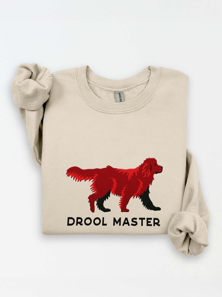 Drool Master Sweatshirt (Embroidered) of a Newfoundland(Chocolate) product image (1)