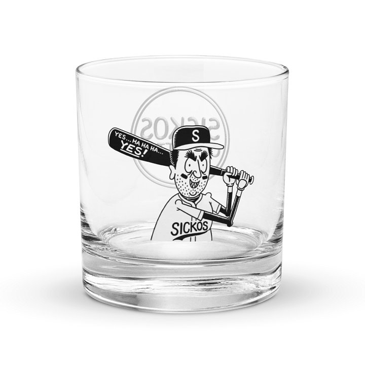 Sickos Baseball Character Rocks Glass product image (1)