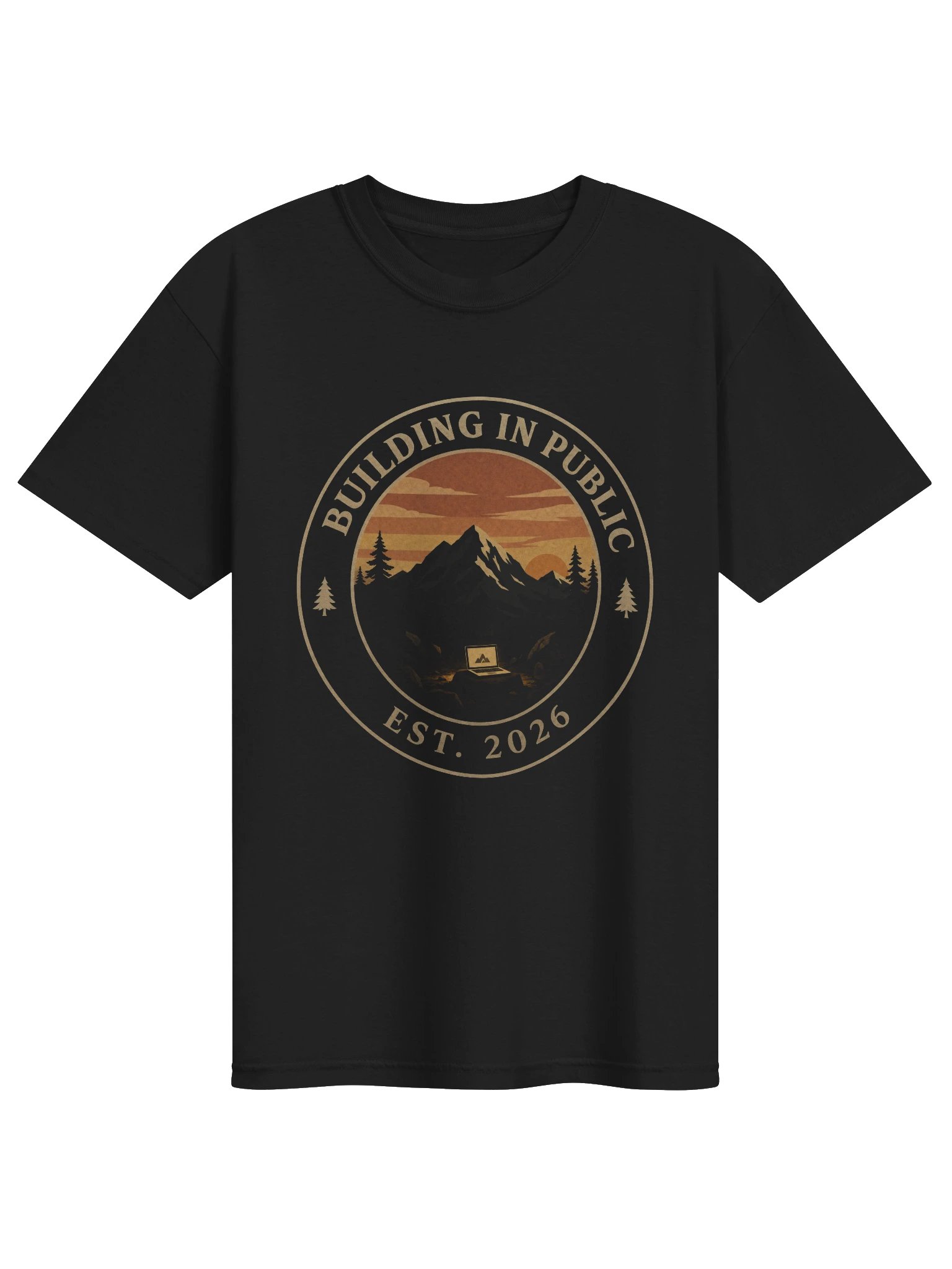 Building in Public Badge Tee product image (1)