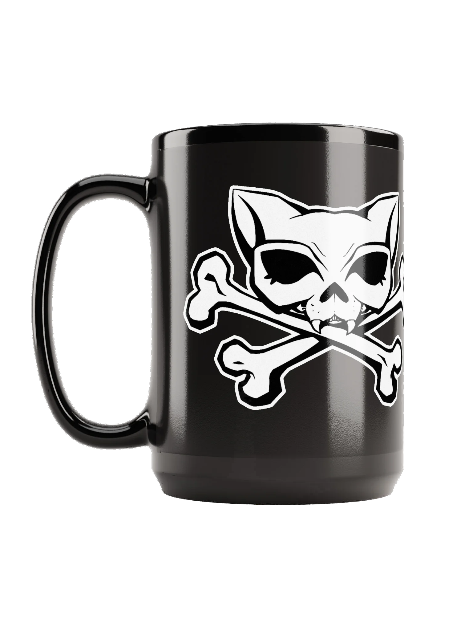White Kat Skull Blaque Mug product image (1)