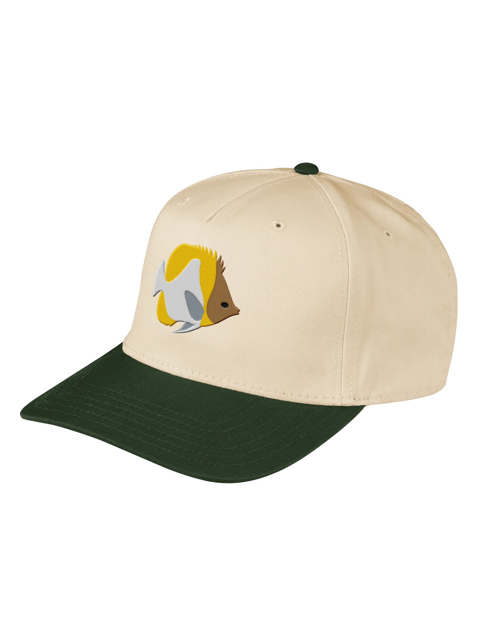Pyramid Butterflyfish Embroidered Mid-Profile Baseball Cap | Saltwater Reef Aquarium Fish Hat product image (5)