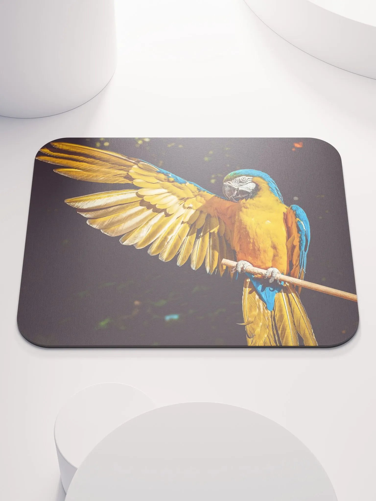 Vibrant Macaw Mouse Pad - Colorful & Durable Desk Accessory for Gaming & Office Use product image (6)