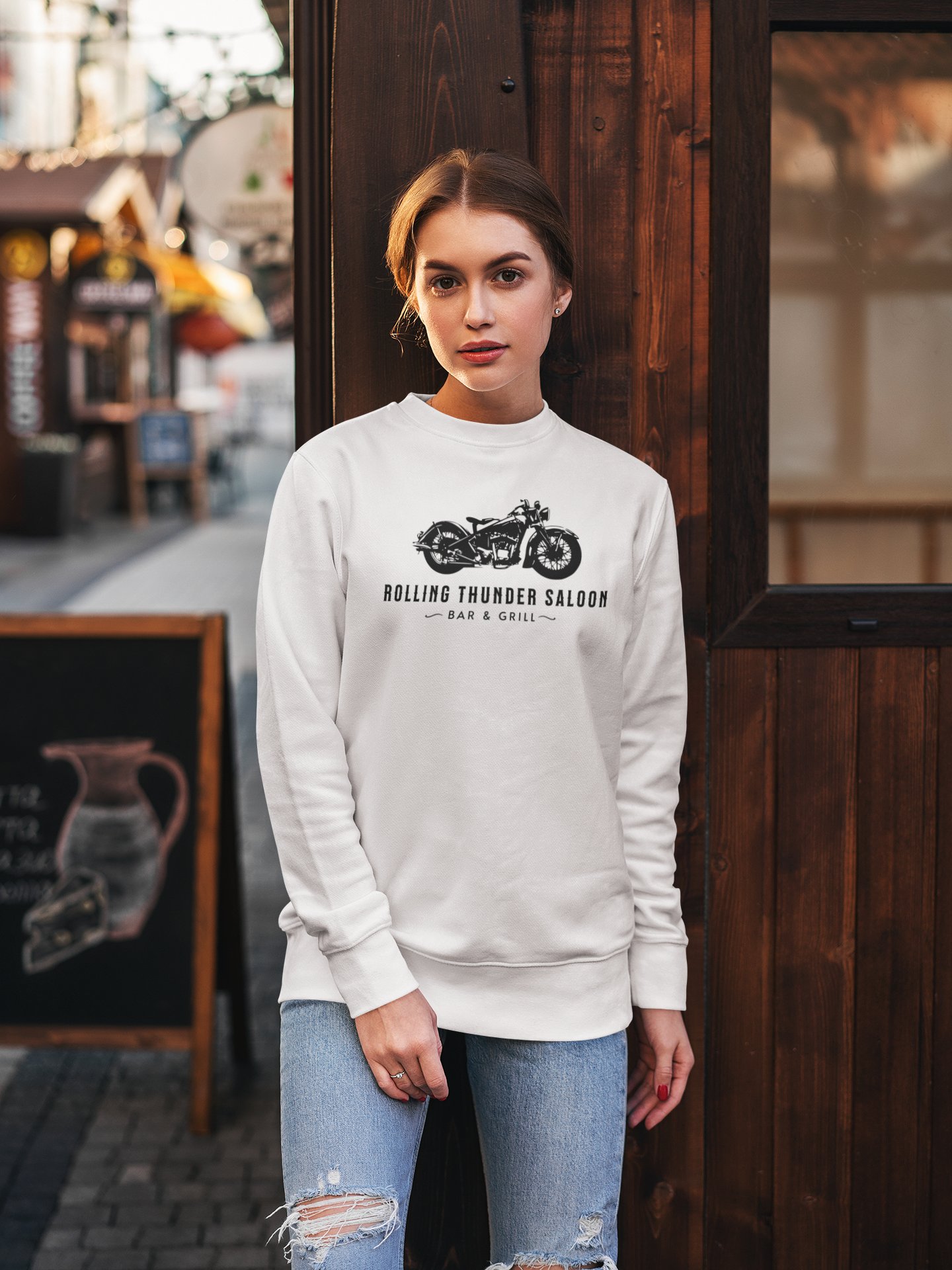 Vintage Motorcycle Crewneck Sweatshirt product image (50)