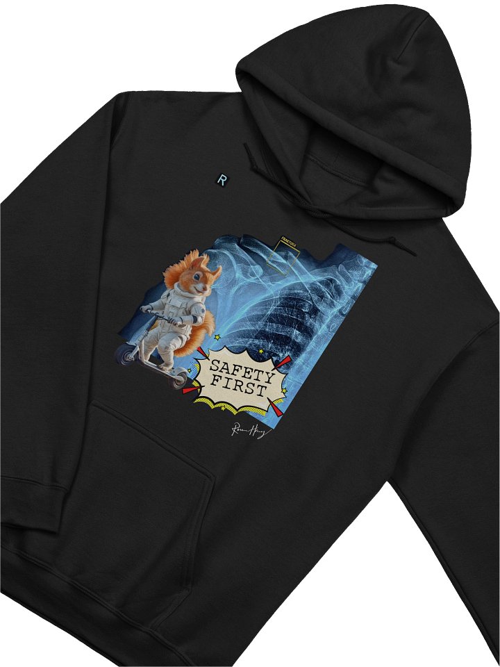 Safety First hoodie with real authentic X-ray product image (2)