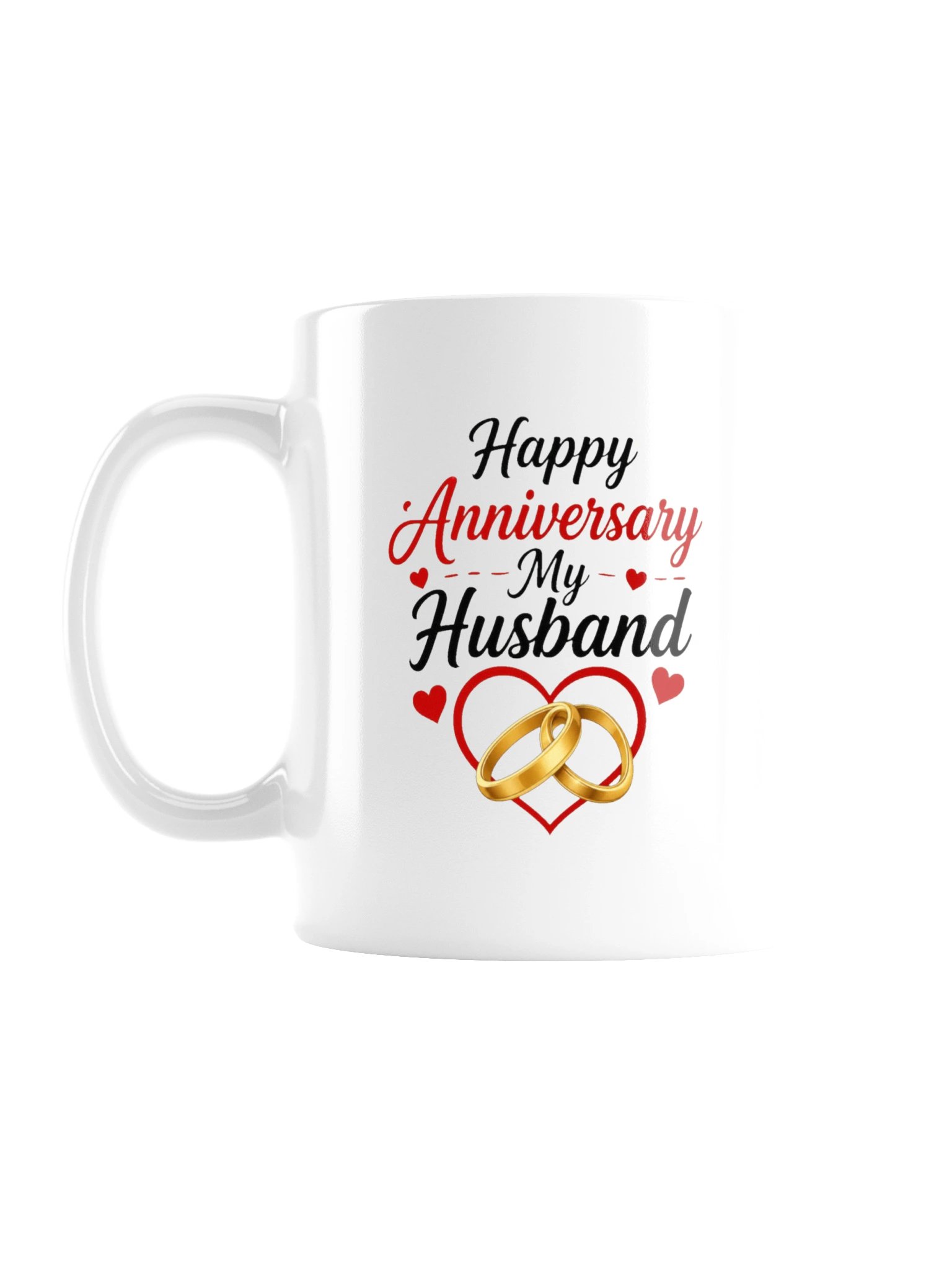 Happy Anniversary My Husband Mug - Wedding Rings product image (1)
