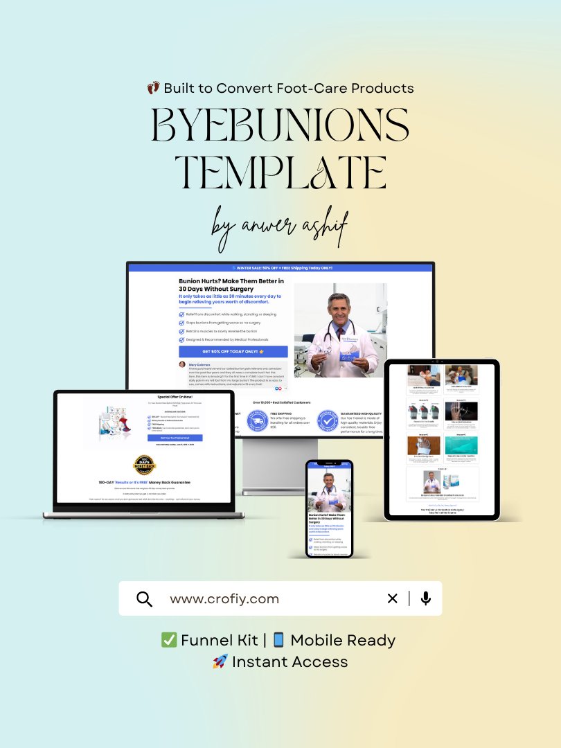 Bunion Corrector Funnelish Templates product image (1)