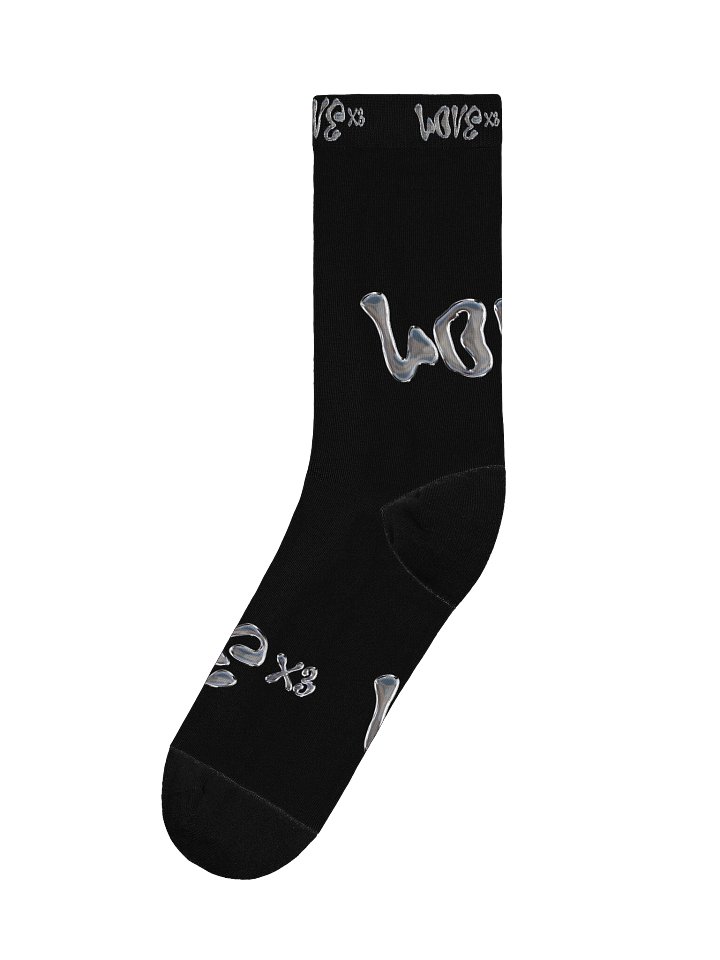 LOVE X3 Black Socks product image (1)