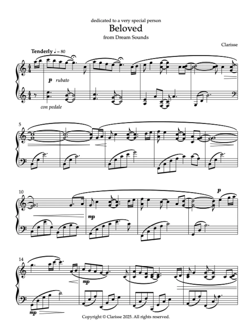 Beloved - Sheet Music product image (1)