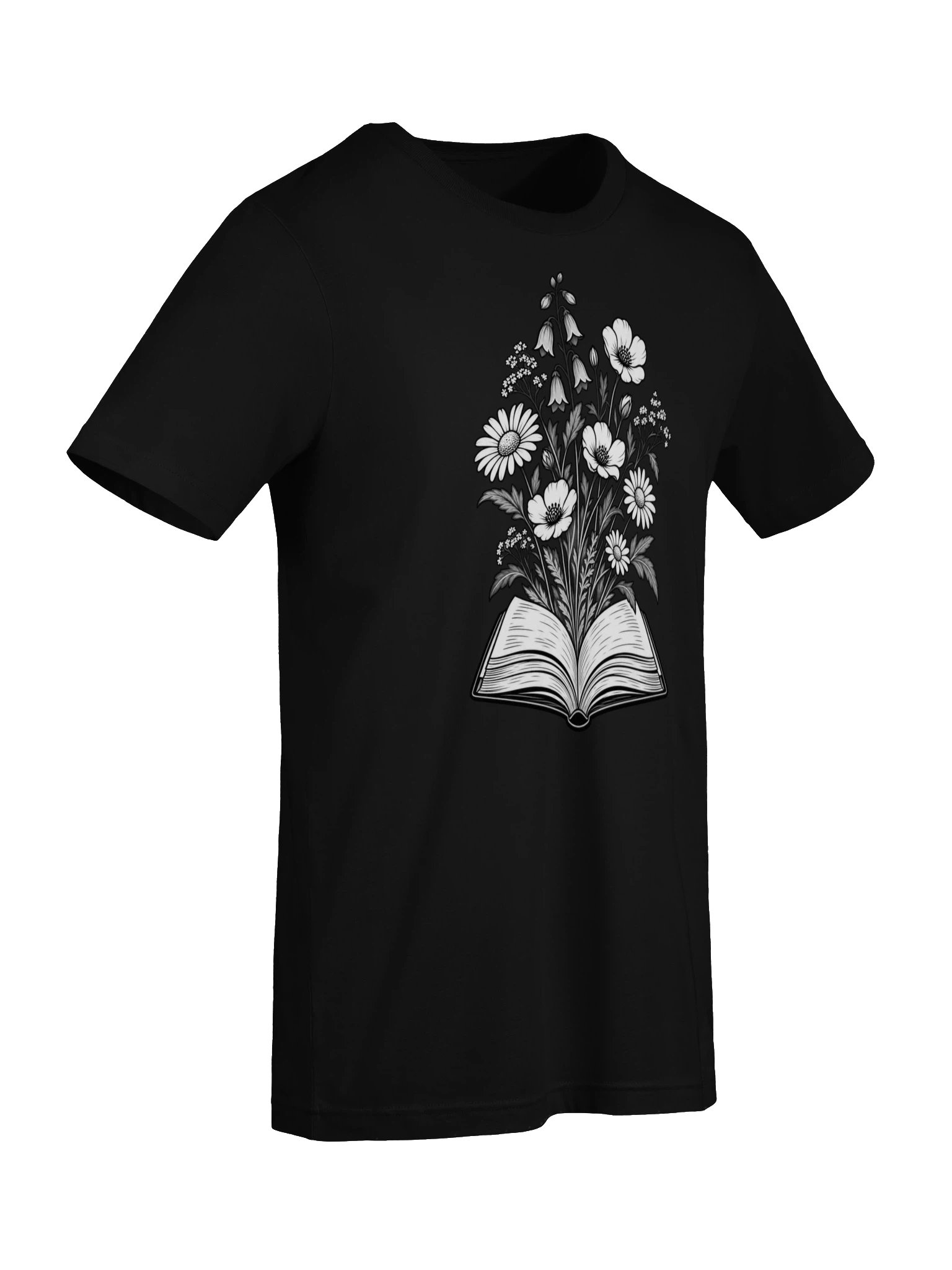 Pages in Bloom Black and White T-Shirt product image (5)