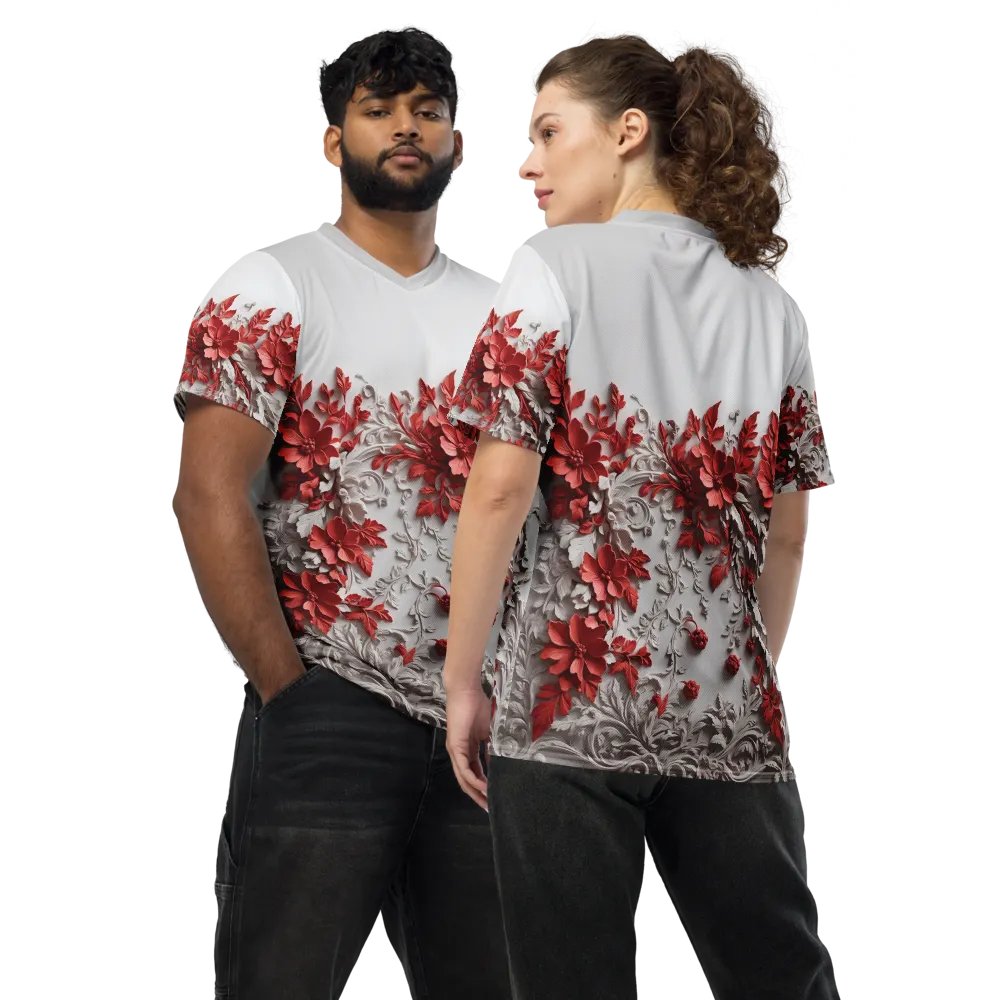 Red rose t shirt product image (4)