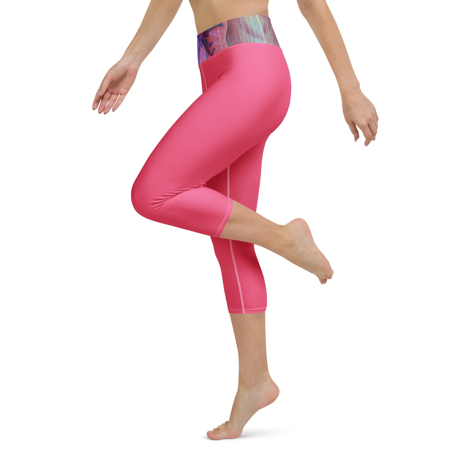 Paradise Breeze Brink Pink Yoga Capri Leggings product image (6)