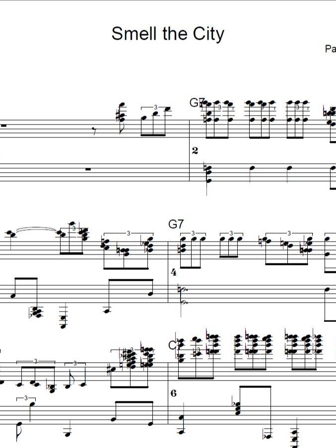 Smell the City - Blues piano - Piano sheet music product image (1)