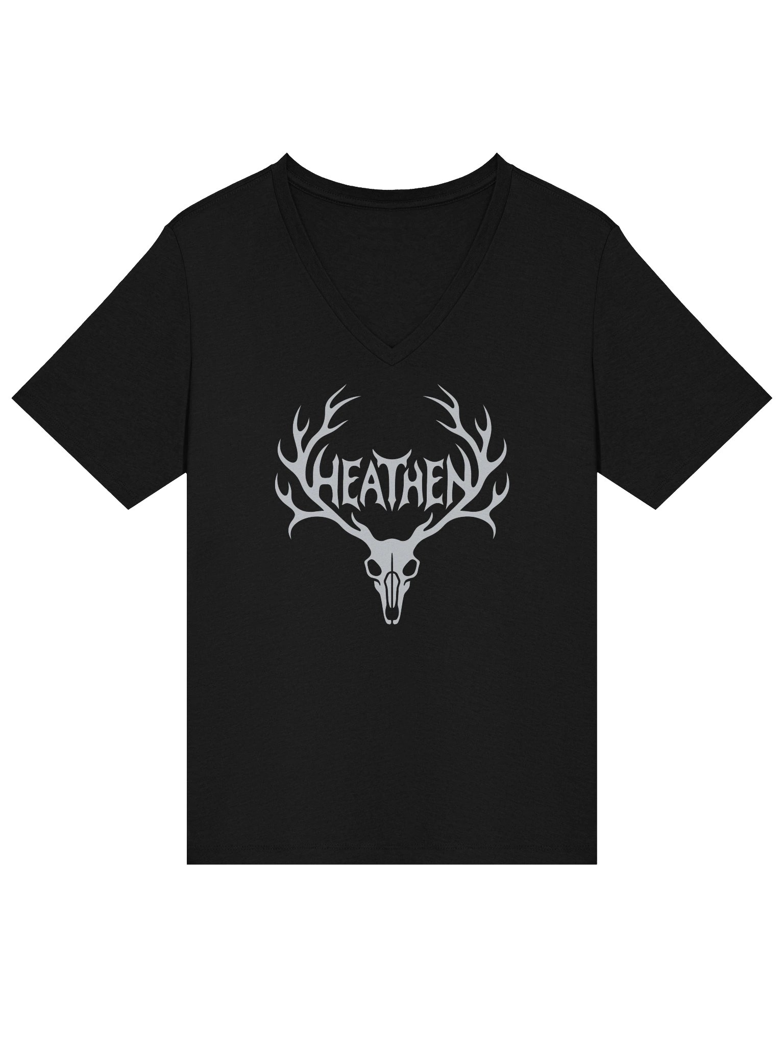 Eikþyrnir Women's Relaxed V-Neck T-Shirt product image (3)