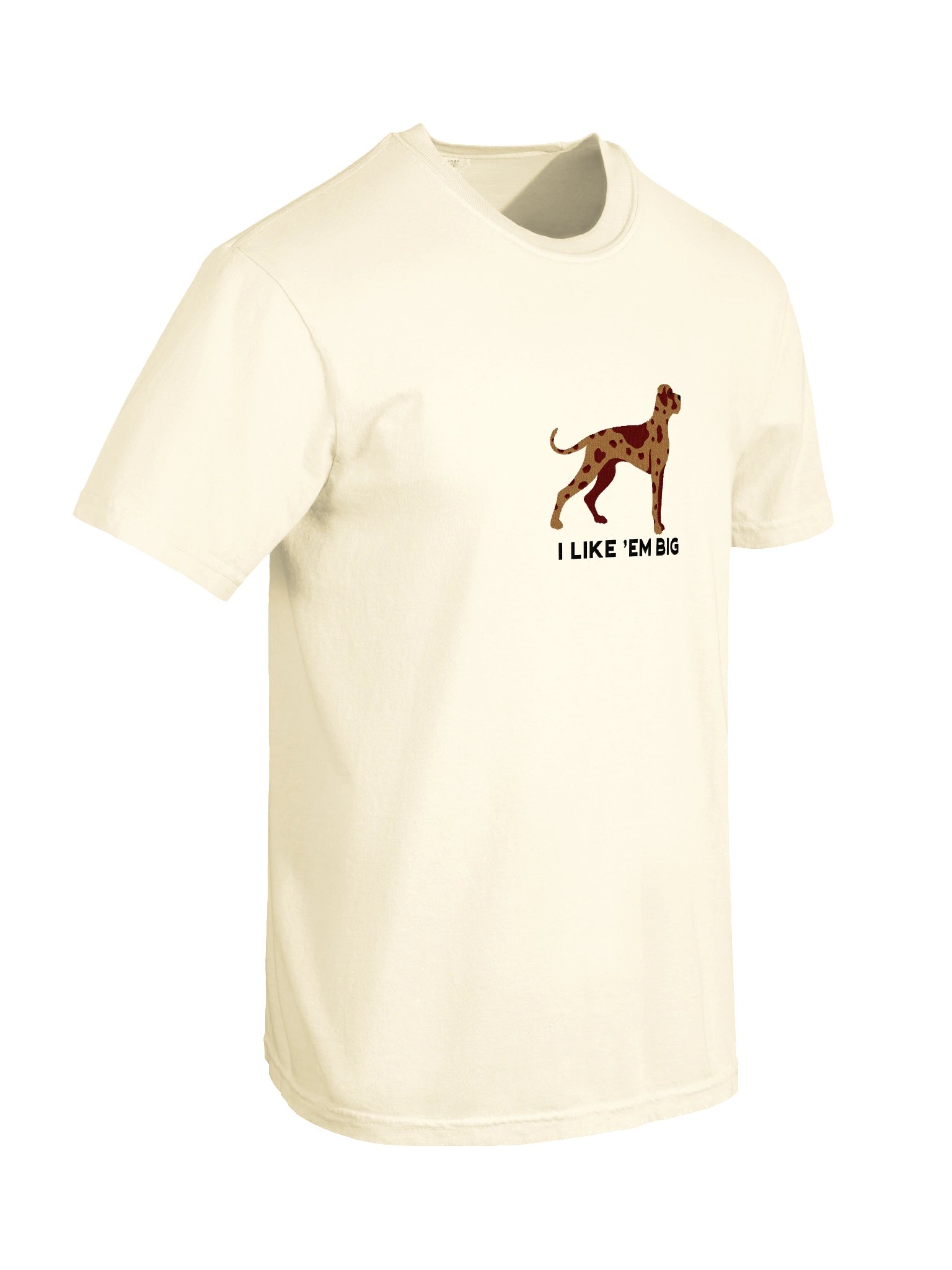 I Like 'Em Big T-Shirt(Embroidered) of a Great Dane(Chocolate Merle) product image (9)