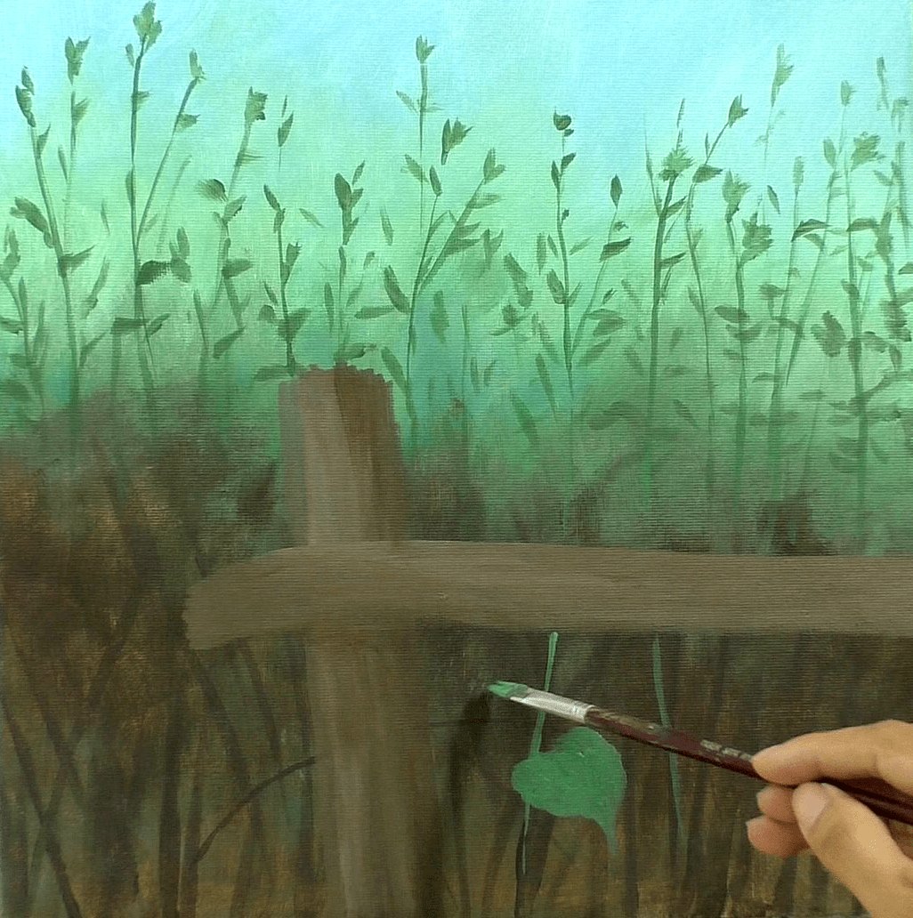 DOWNLOADABLE Acrylic Painting Tutorial - Sunflowers in the Fence product image (5)
