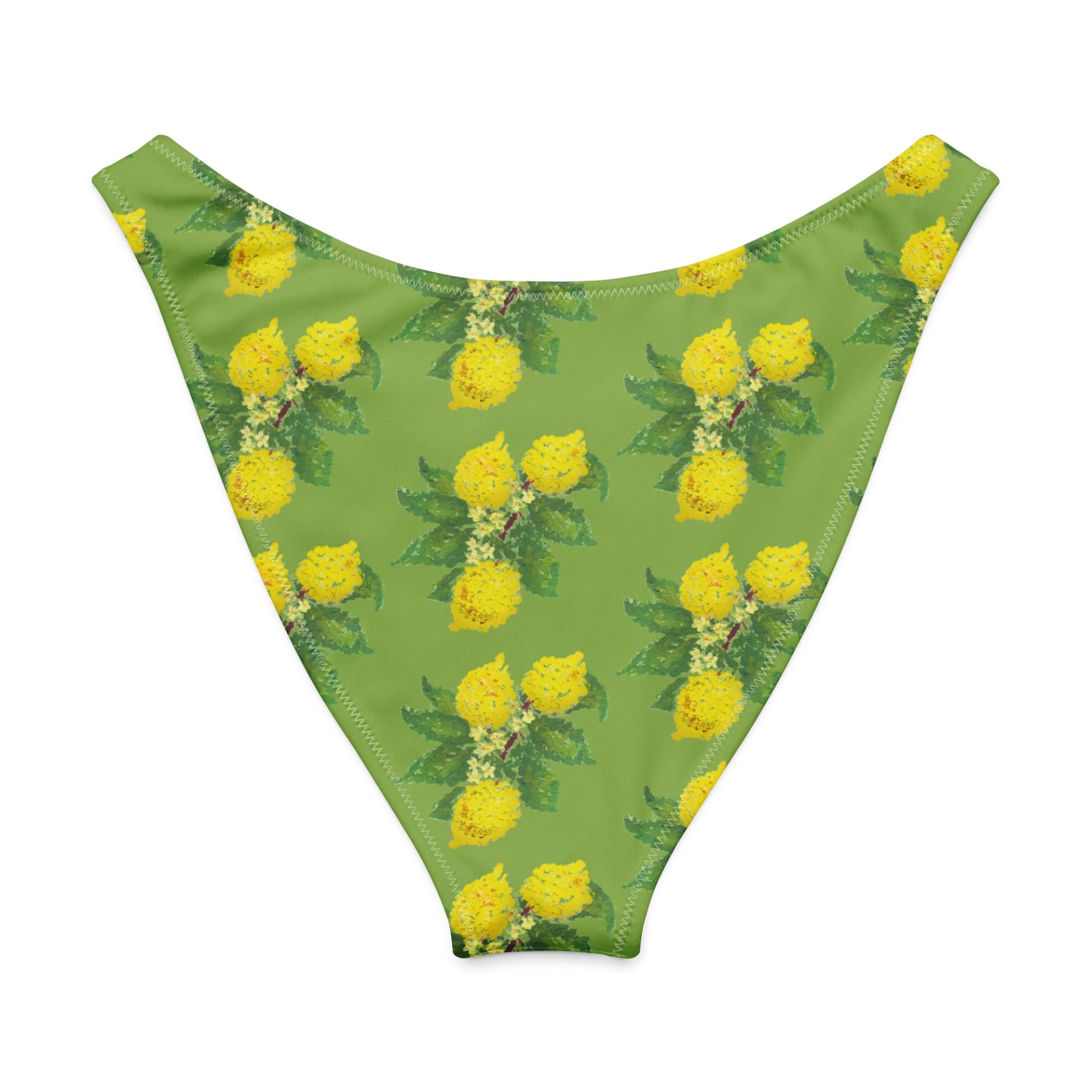 Lemon Love Green Recycled V-Cut Bikini Bottoms product image (7)