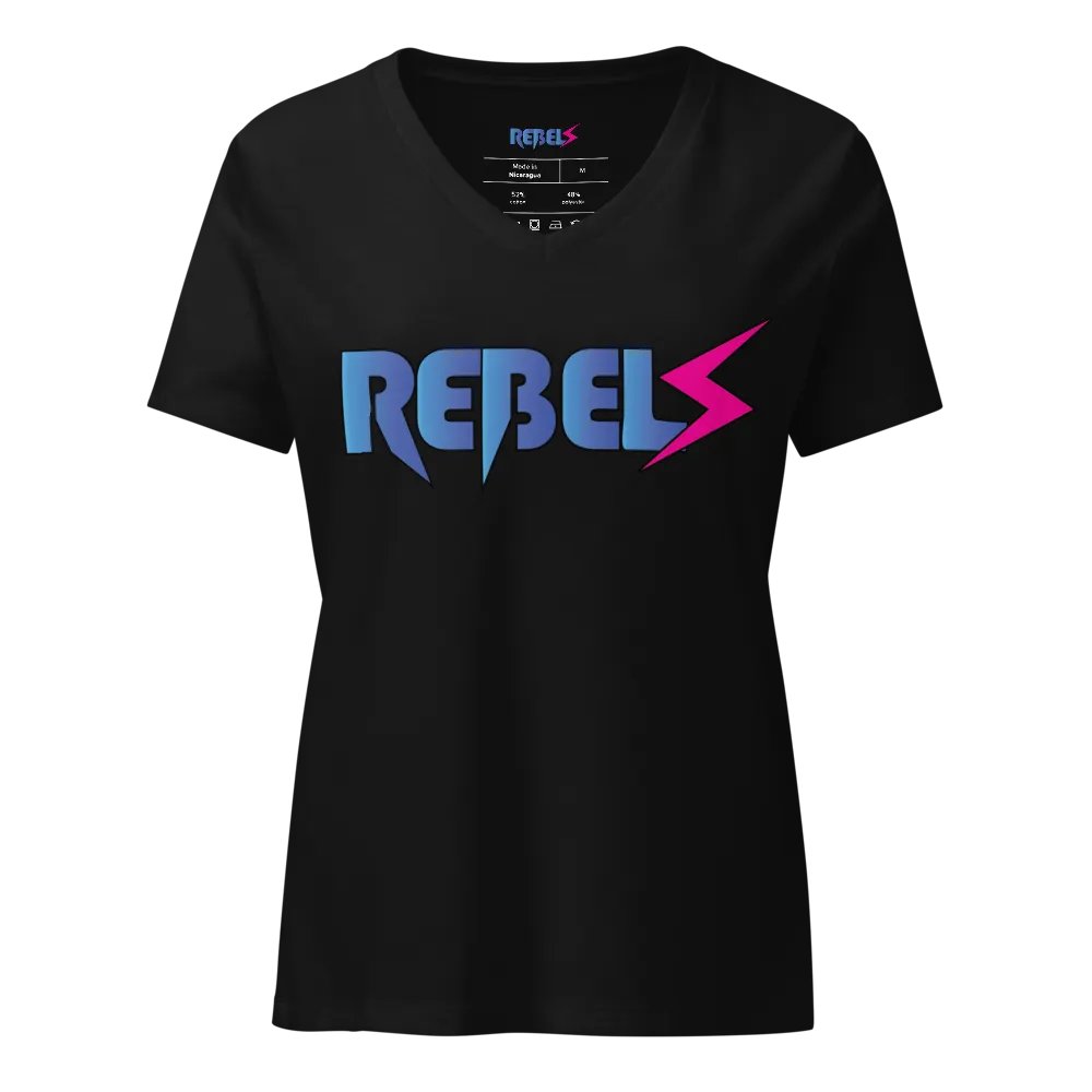 Woman's V Neck | Black | Blue/Pink product image (4)