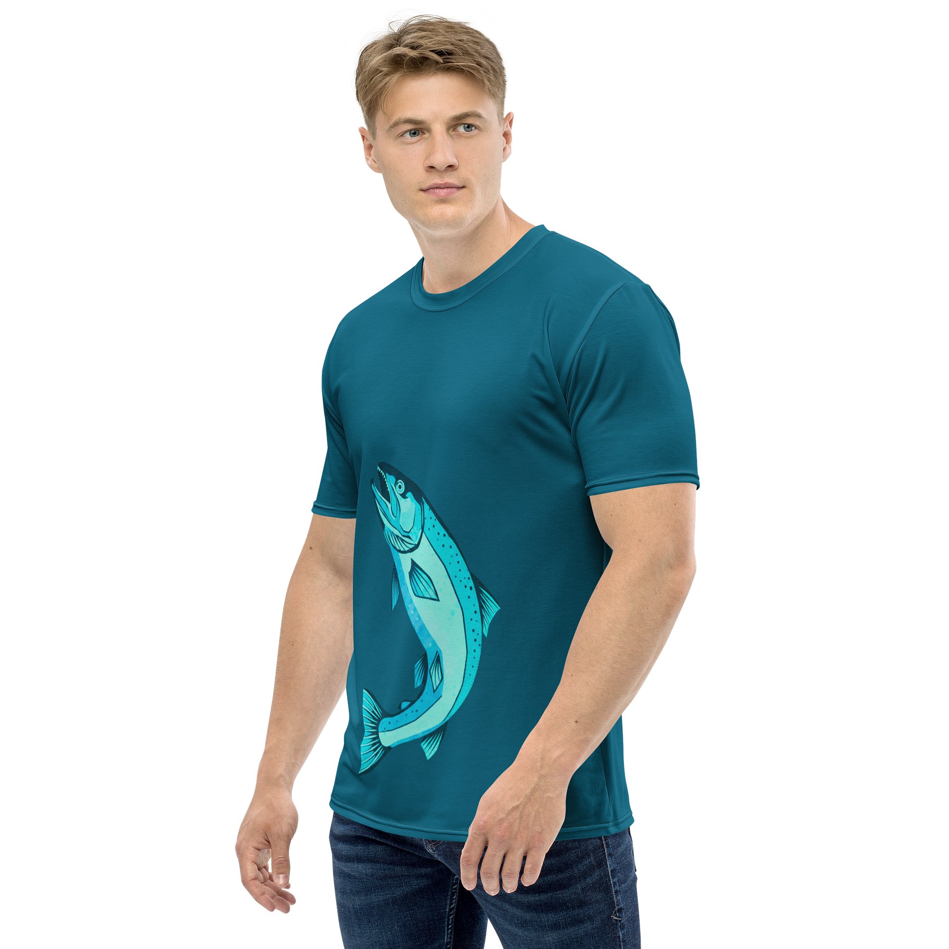 Leaping Blue Fish Splash Tee product image (3)