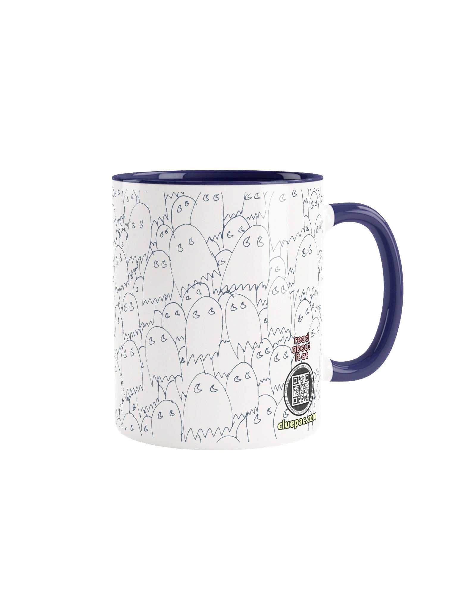 Crowded Afterlife Mug White Blue product image (1)