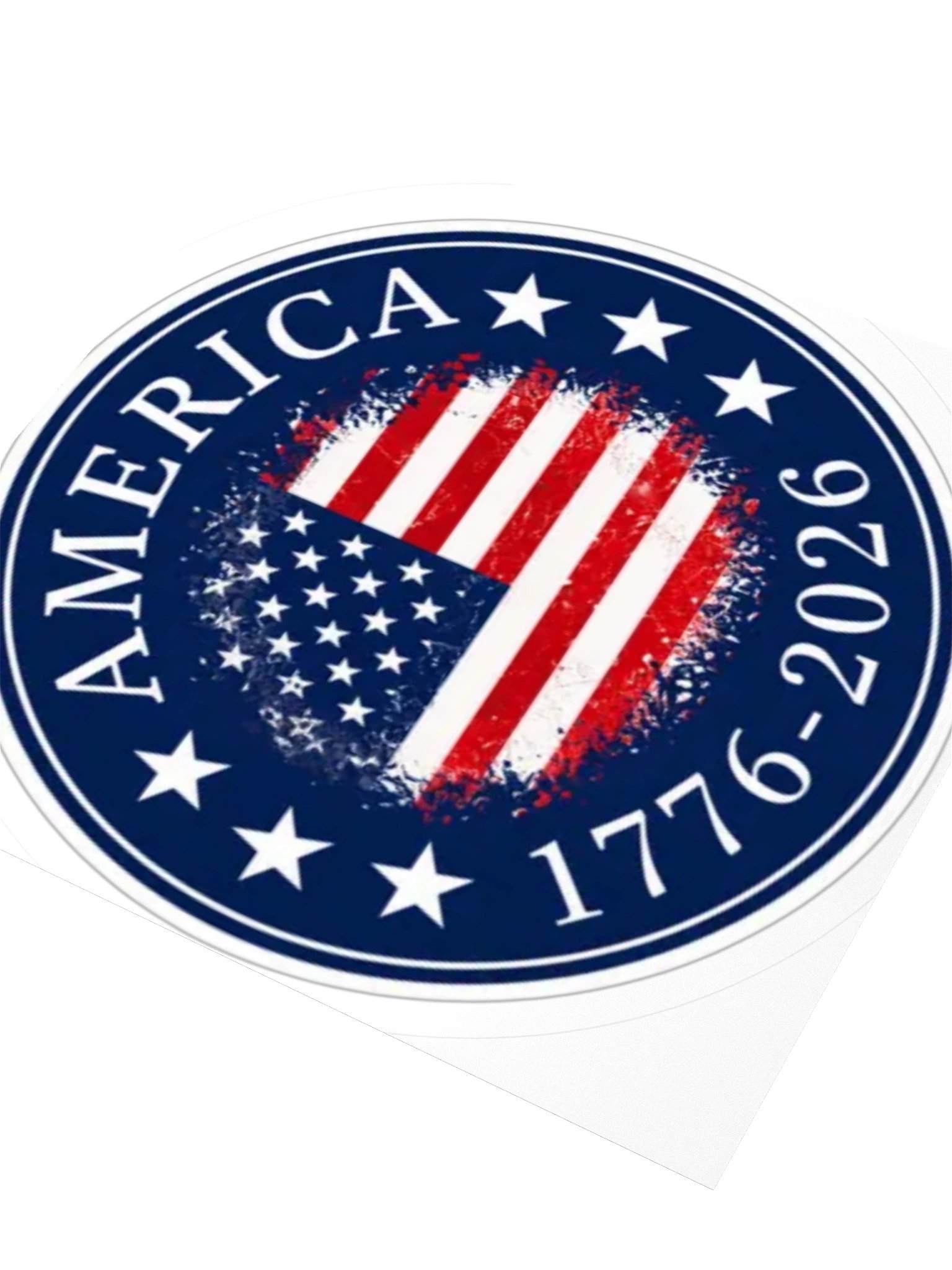 America 1776 2026 Patriotic 250th Anniversary USA Flag Round Sticker Decal product image (9)