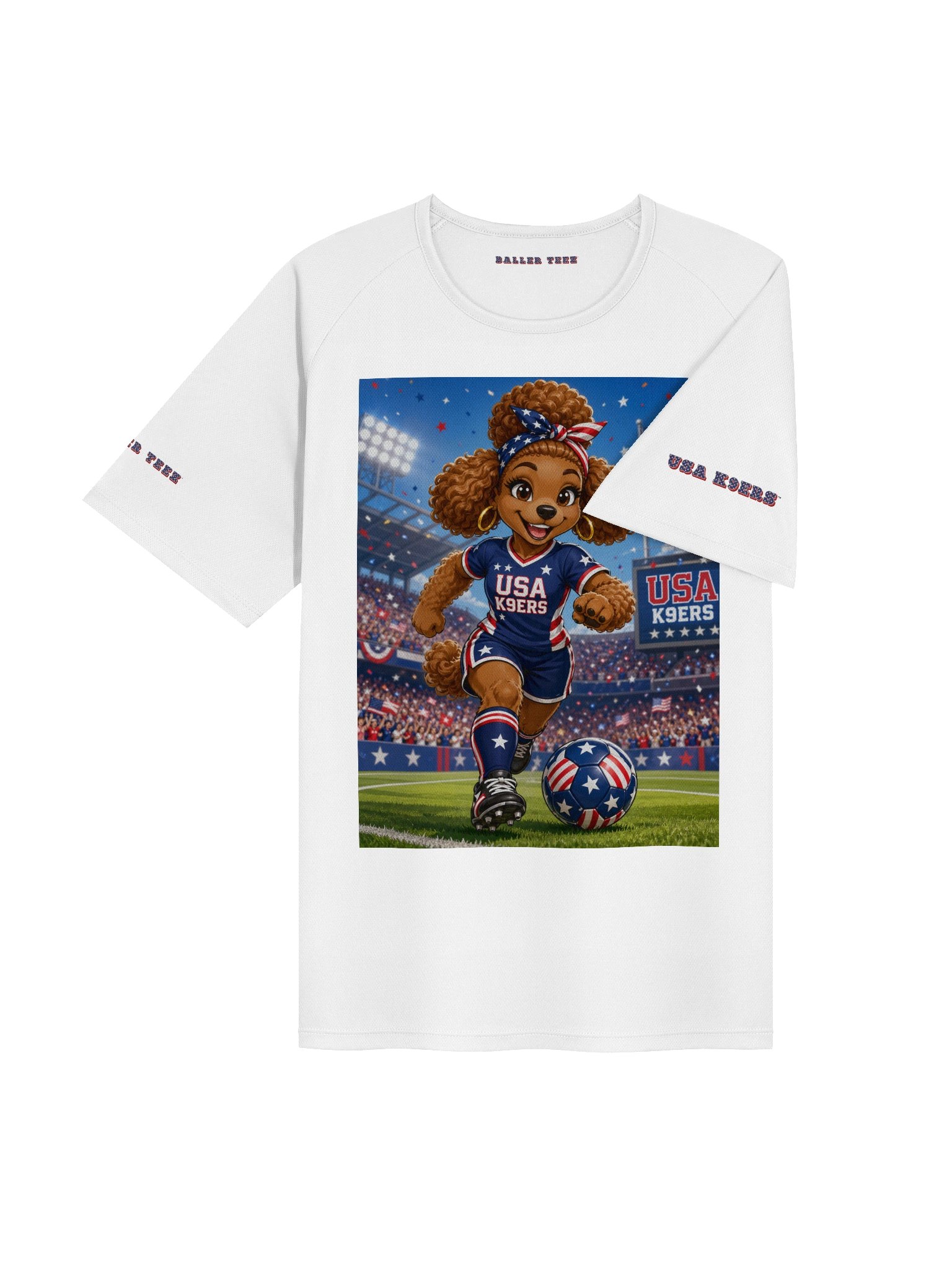 USA K9ERS Soccer Brown Poodle Unisex Sports Jersey product image (4)