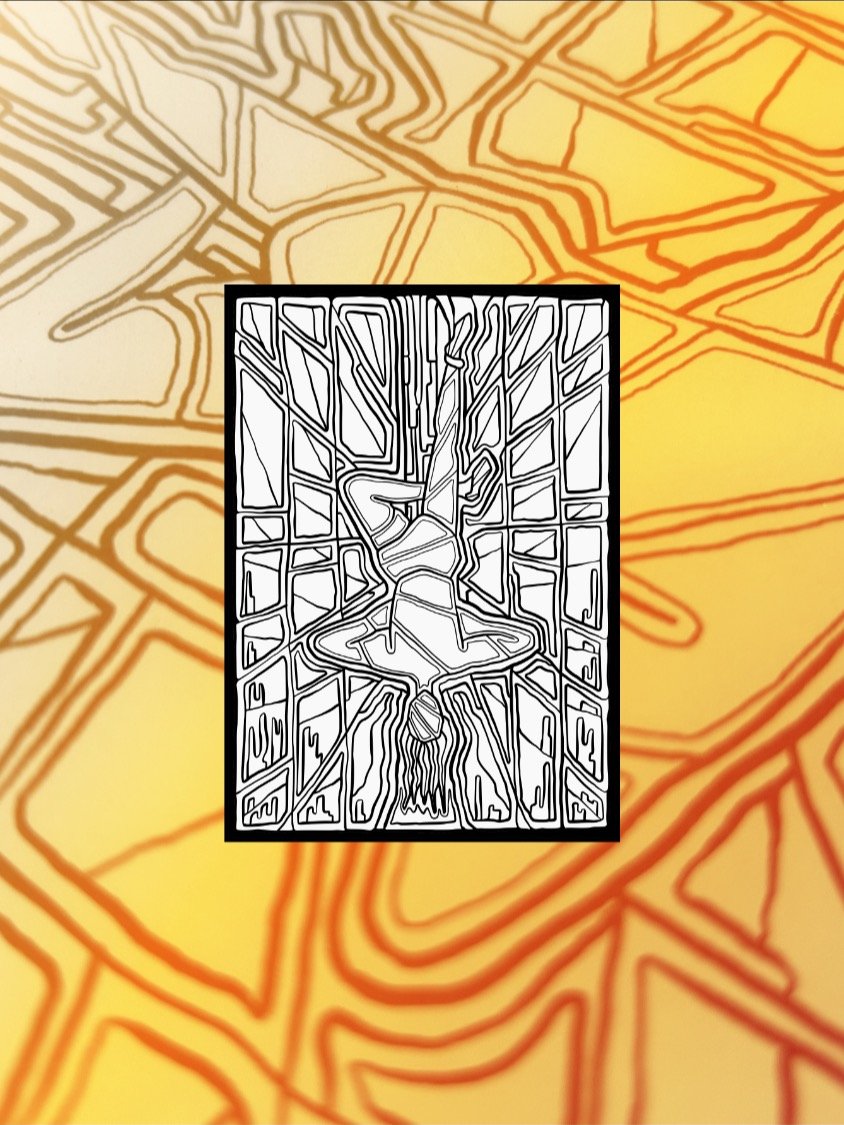 The Hanged Man Tarot Card Colouring Page product image (1)