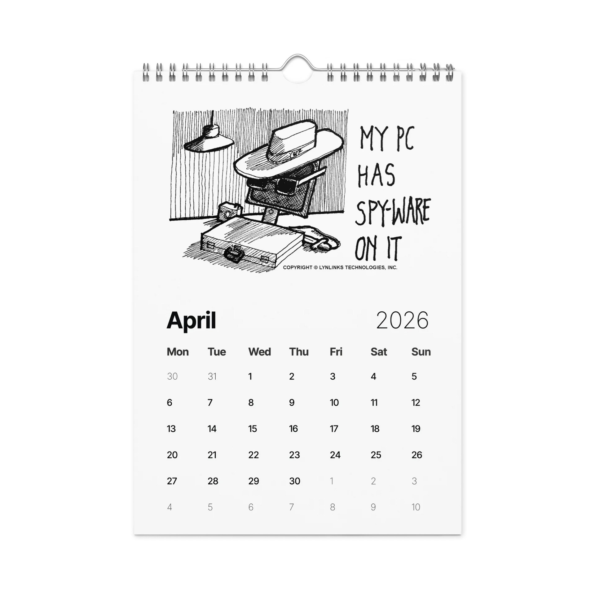 Original Humorous Tech Sketches 2026 Calendar product image (4)