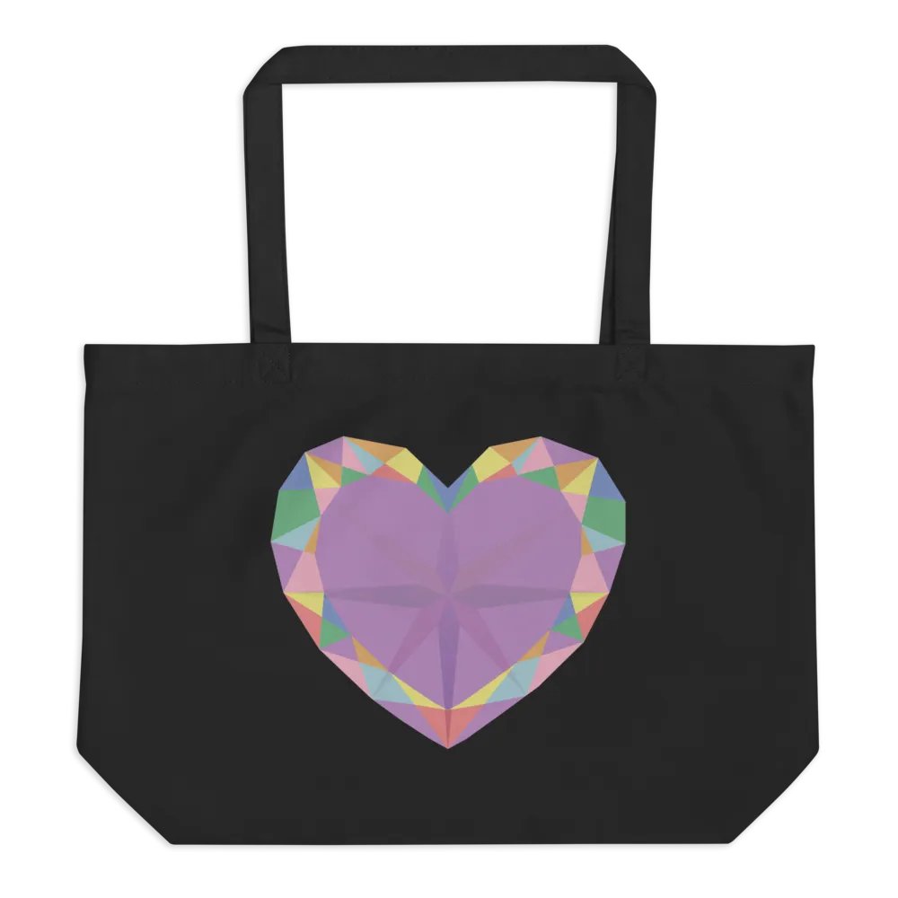 Crystal Pride Heart Cotton Tote Bag product image (3)